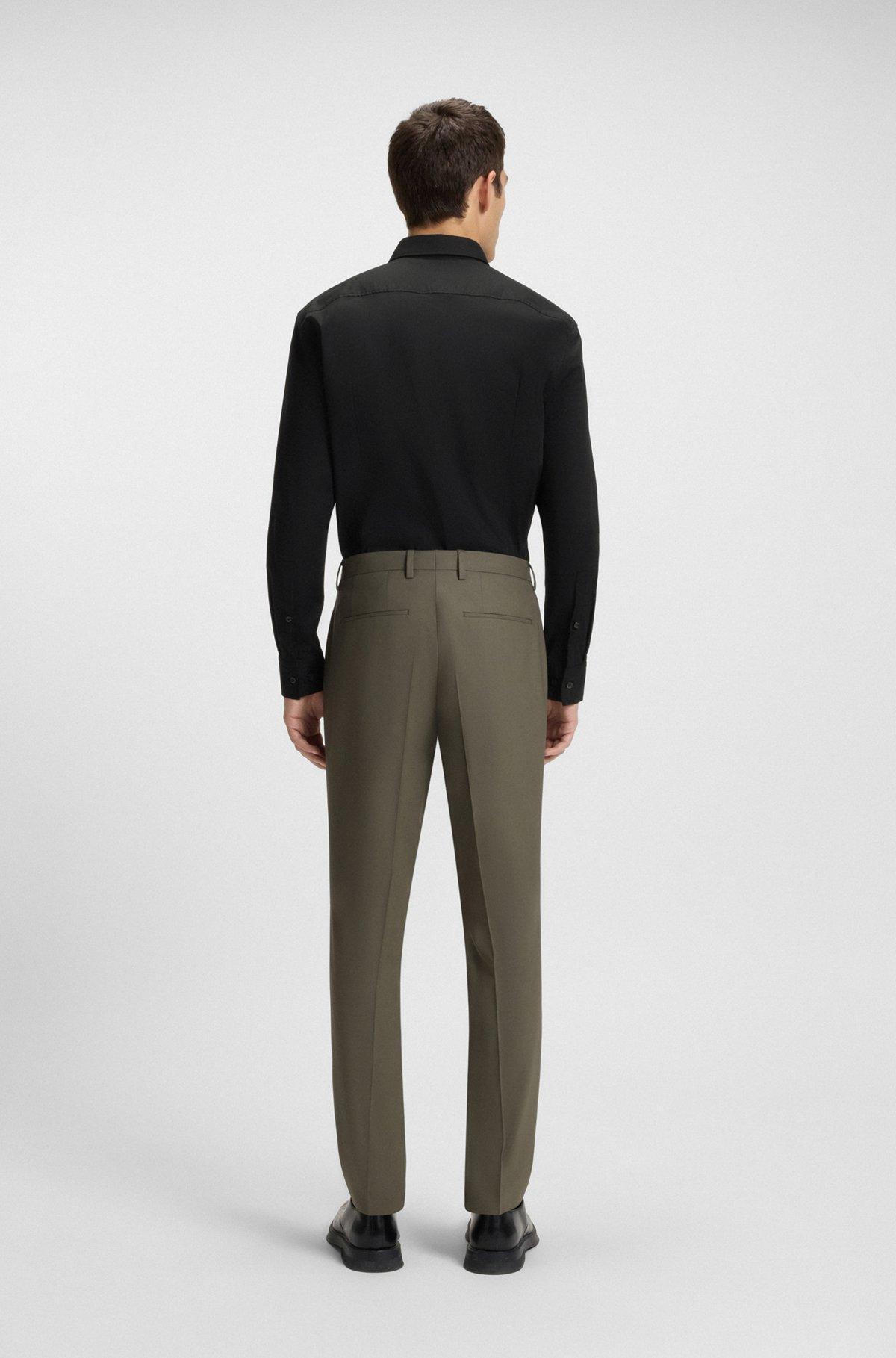 Slim-fit shirt in cotton poplin with logo stripe Product Image