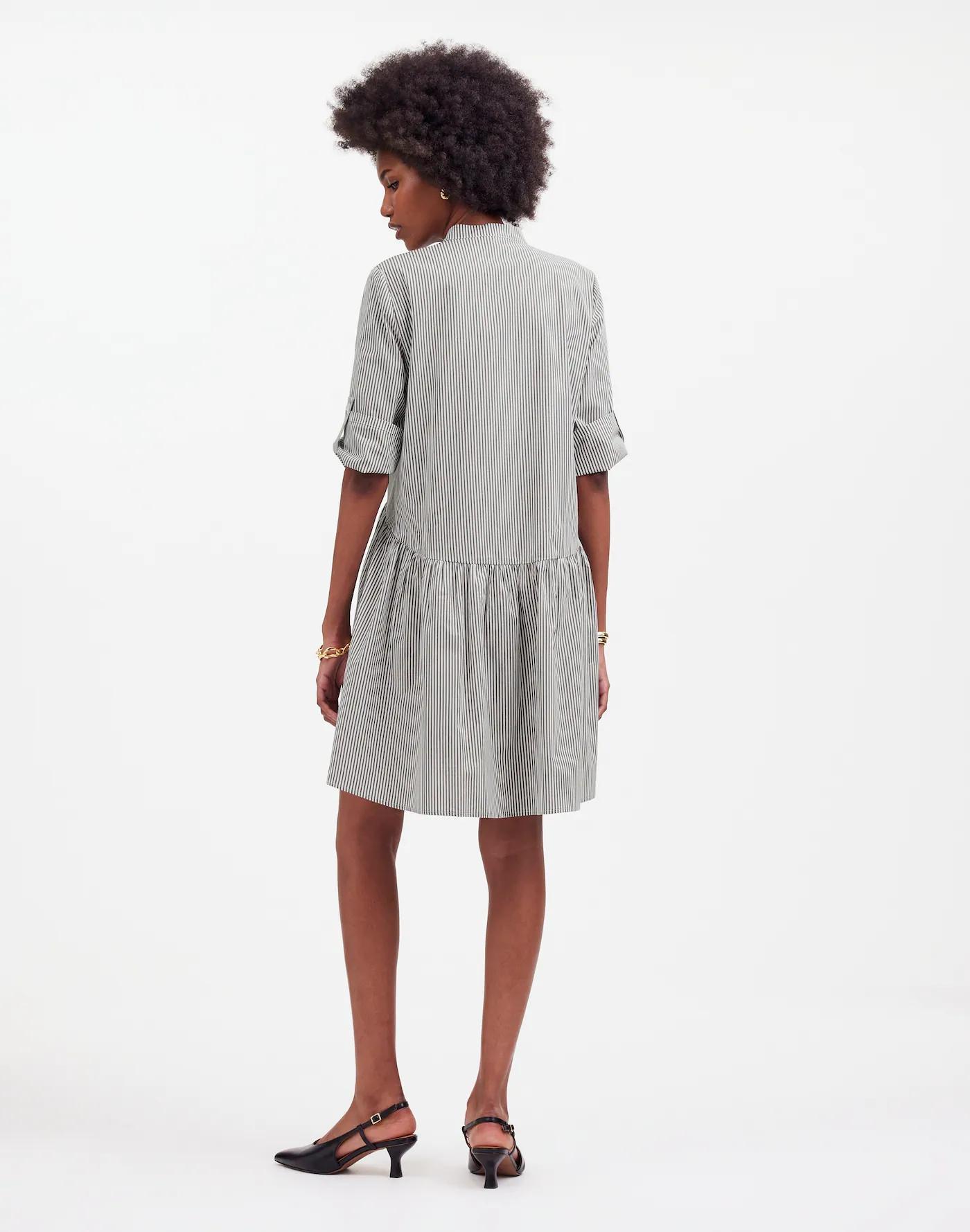 Button-Front Mini Shirtdress Product Image