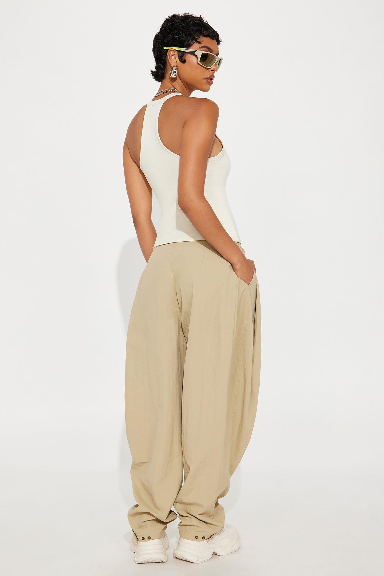 Contour Double Lined V-Neck Tank Top - Bone Female Product Image