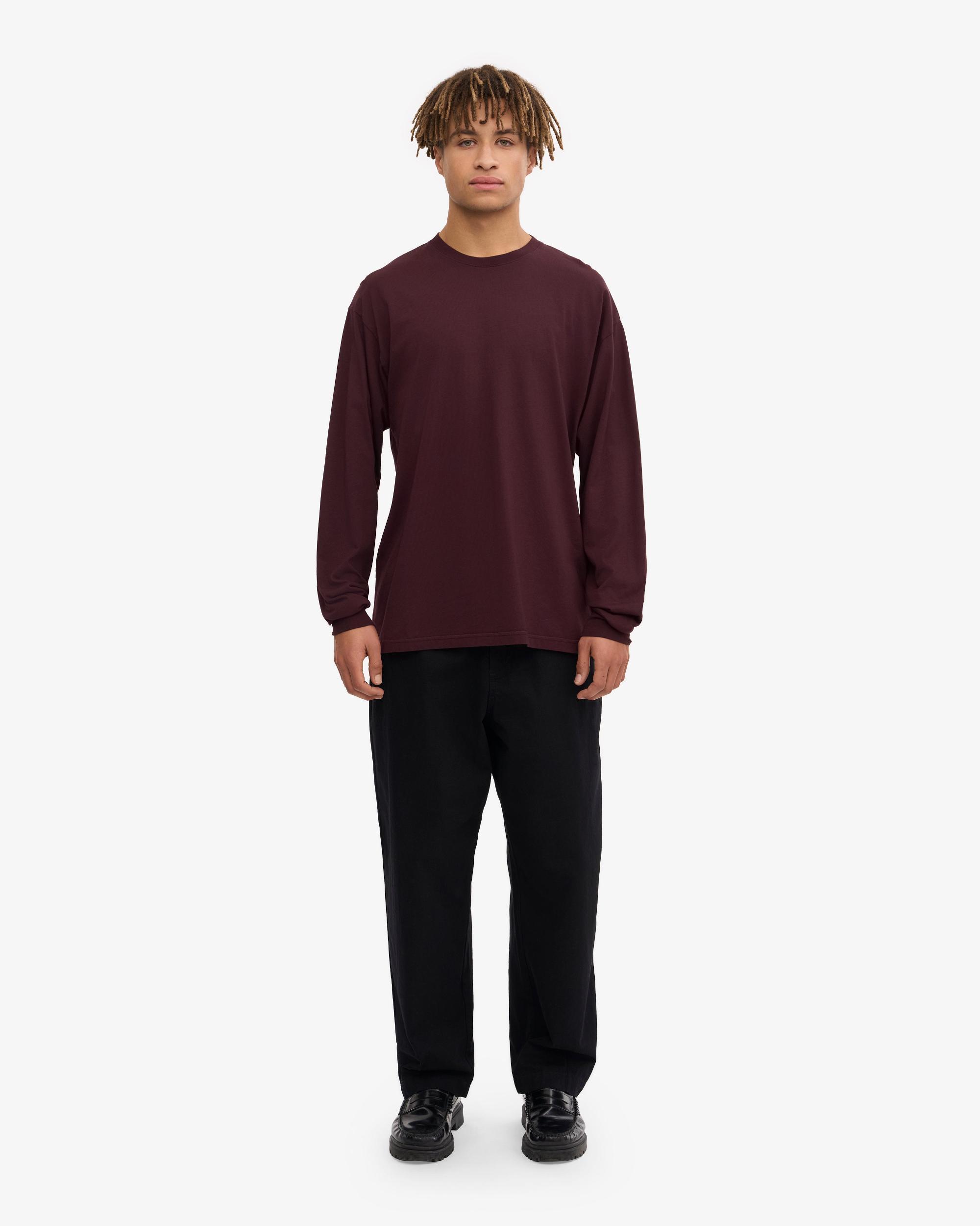 Oversized Organic LS T-Shirt - Magenta Blaze Product Image
