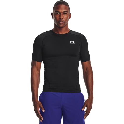 Under Armour Mens HeatGear Short-Sleeve Training Top in Castlerock/White Product Image