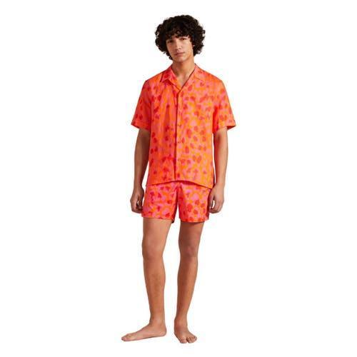 Mens New Leopard Linen Camp Shirt Product Image