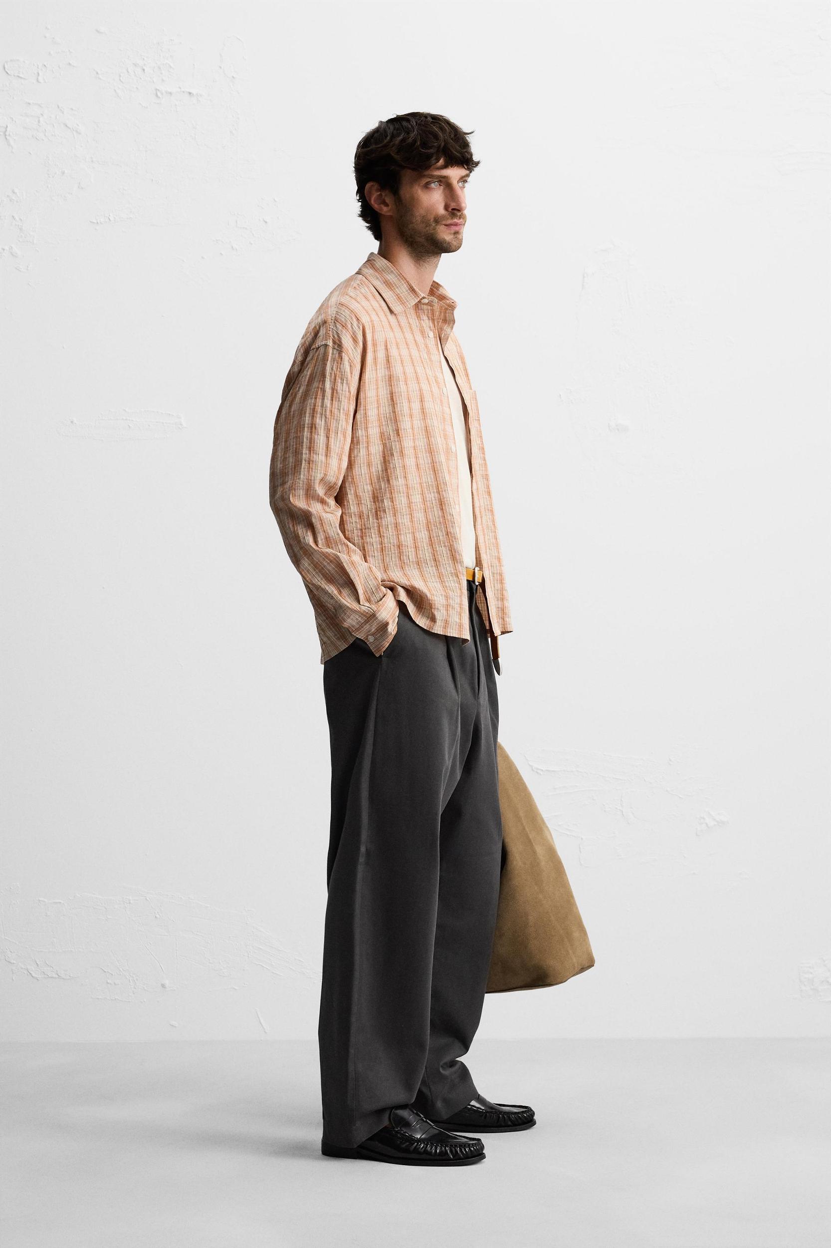 TEXTURED PLAID SHIRT Product Image