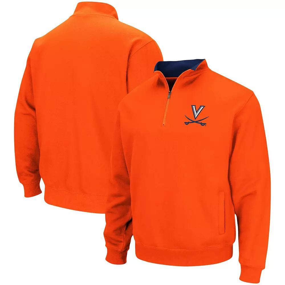 Men's Colosseum Orange Virginia Cavaliers Tortugas Team Logo Quarter-Zip Jacket, Size: Medium Product Image