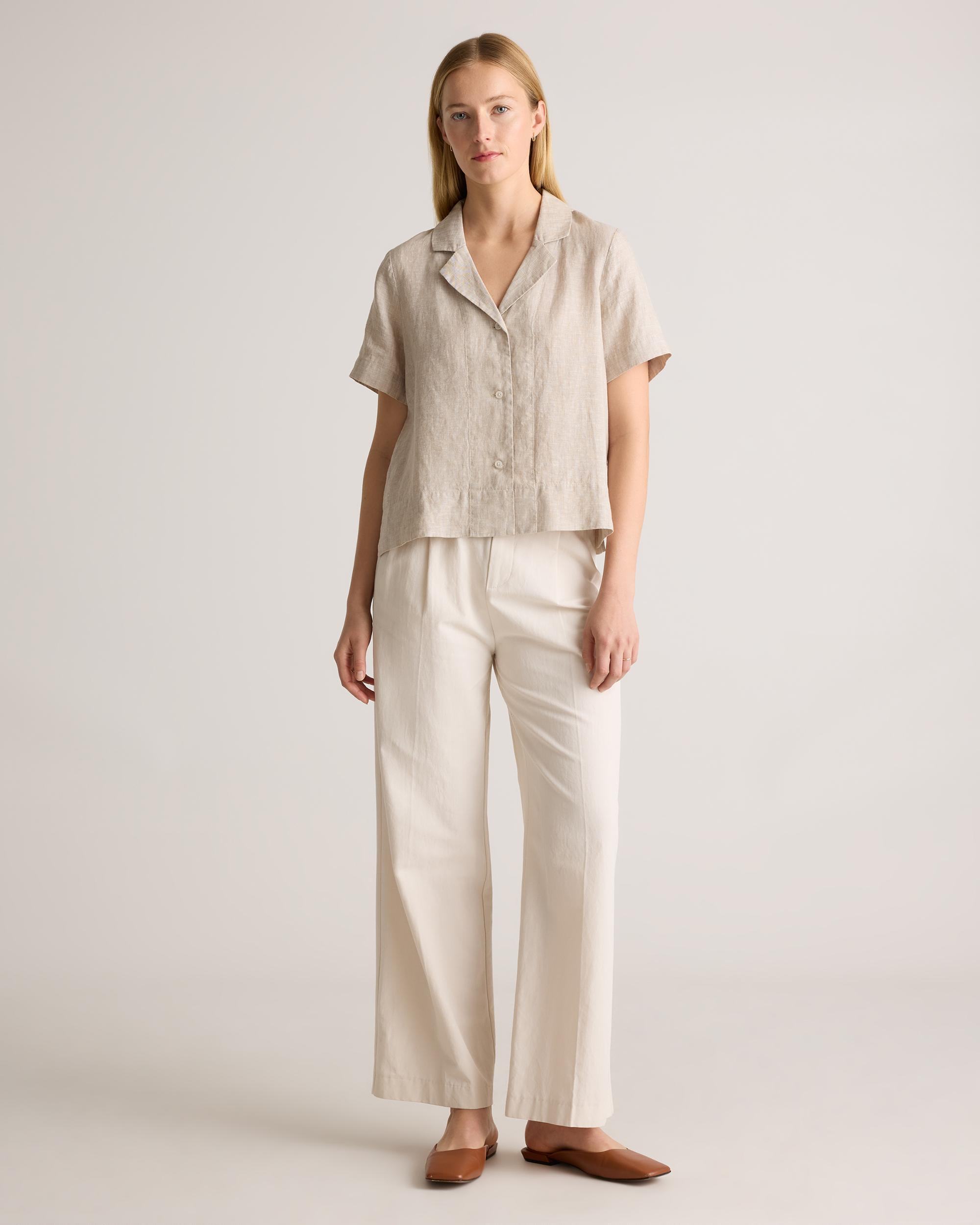 Quince | Women's 100% European Linen Short Sleeve Shirt Product Image