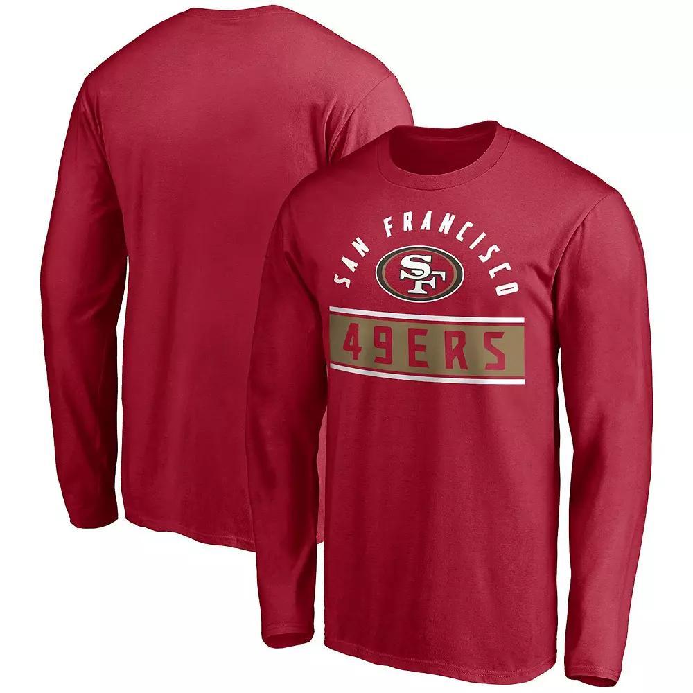 Mens Fanatics Branded Scarlet San Francisco 49ers Team Arc Knockout Long Sleeve T-Shirt Product Image