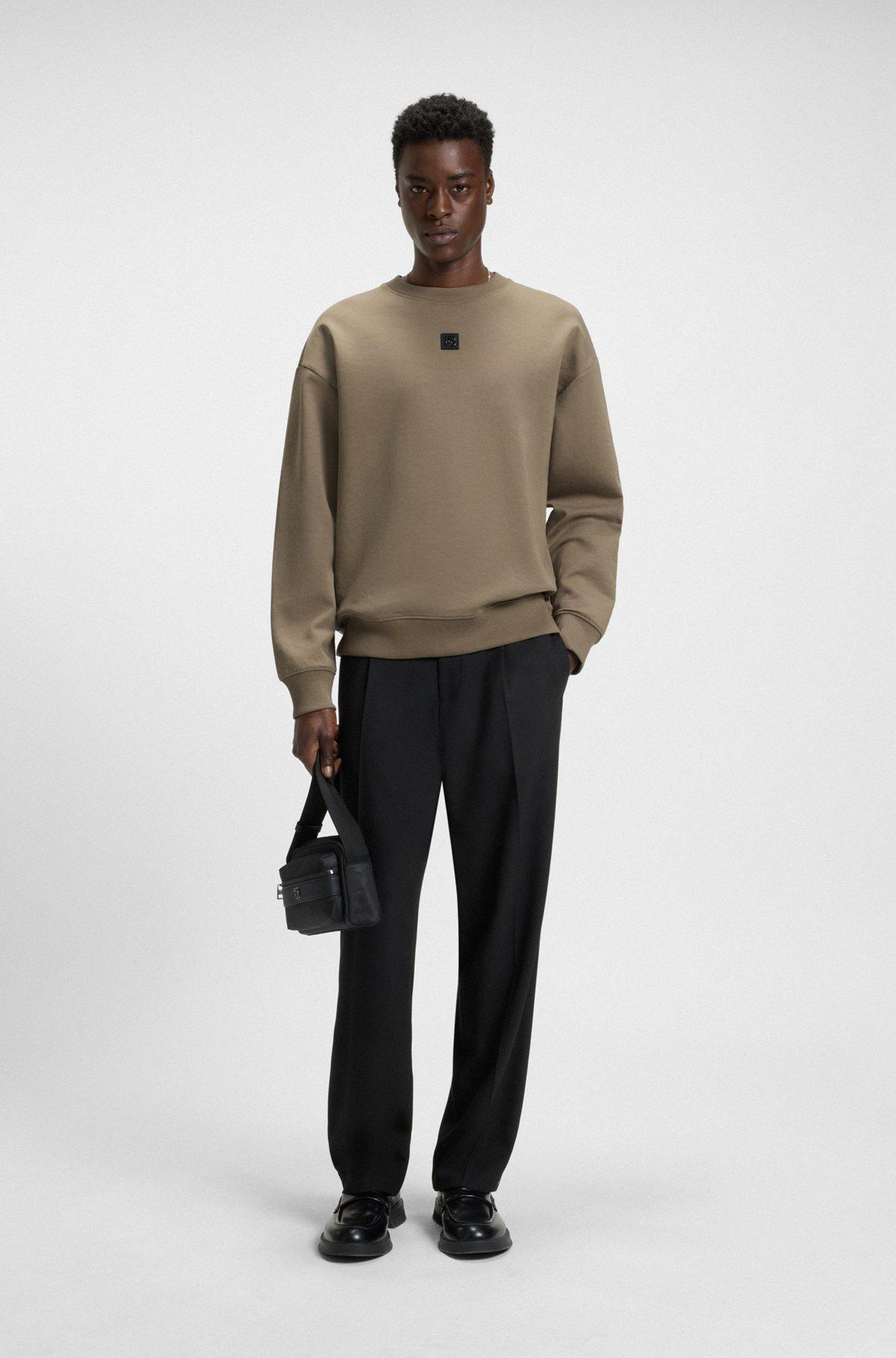 Sweatshirt with stacked-logo badge Product Image