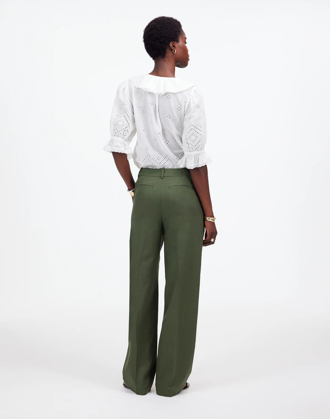 Tall Slouchy Straight Pants in Drapey Twill Product Image