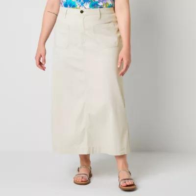 St. John's Bay Womens Mid Rise Maxi Skirt - Plus Product Image