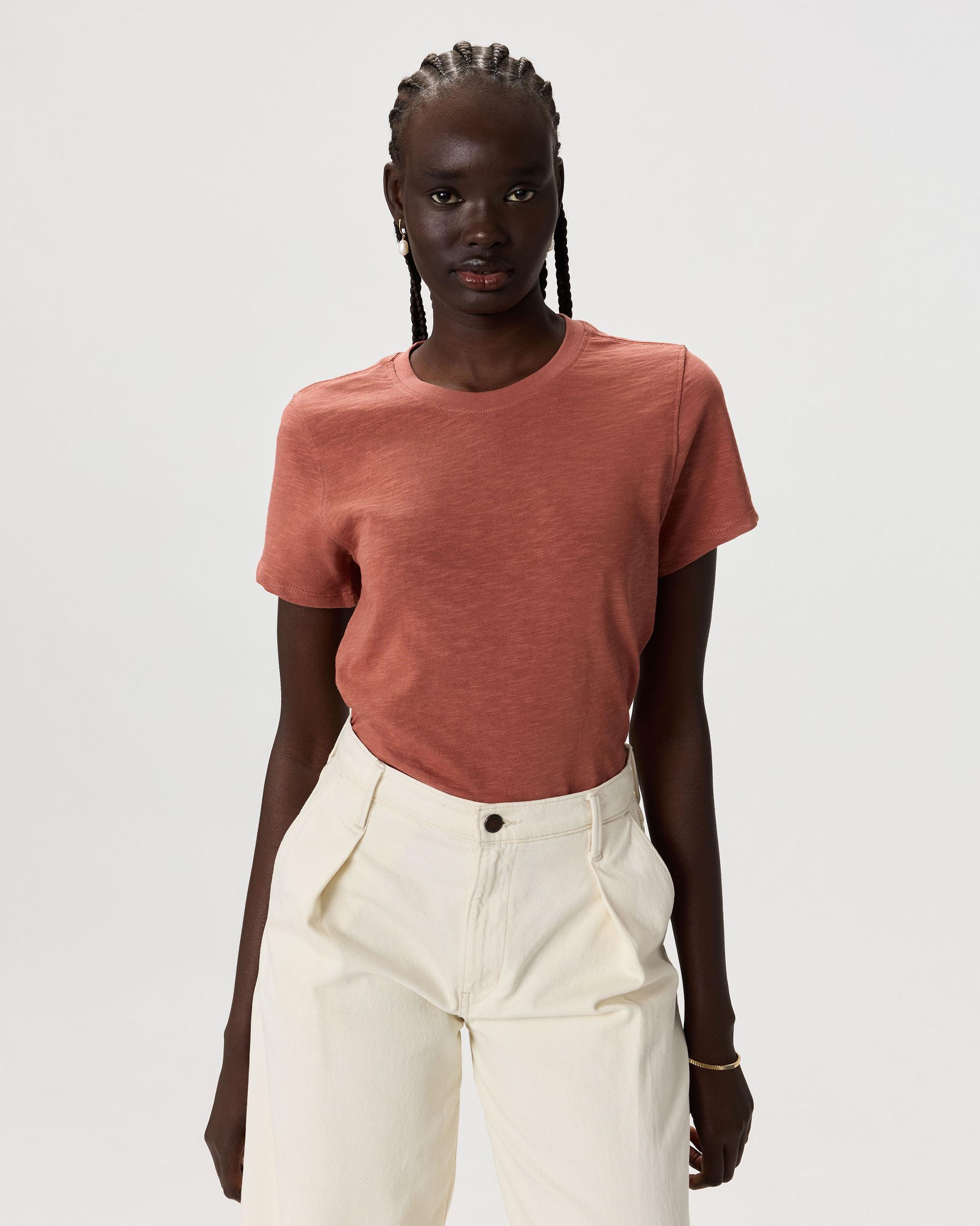Quince | Women's Slub Crewneck T-Shirt Size XS, Organic Cotton Product Image
