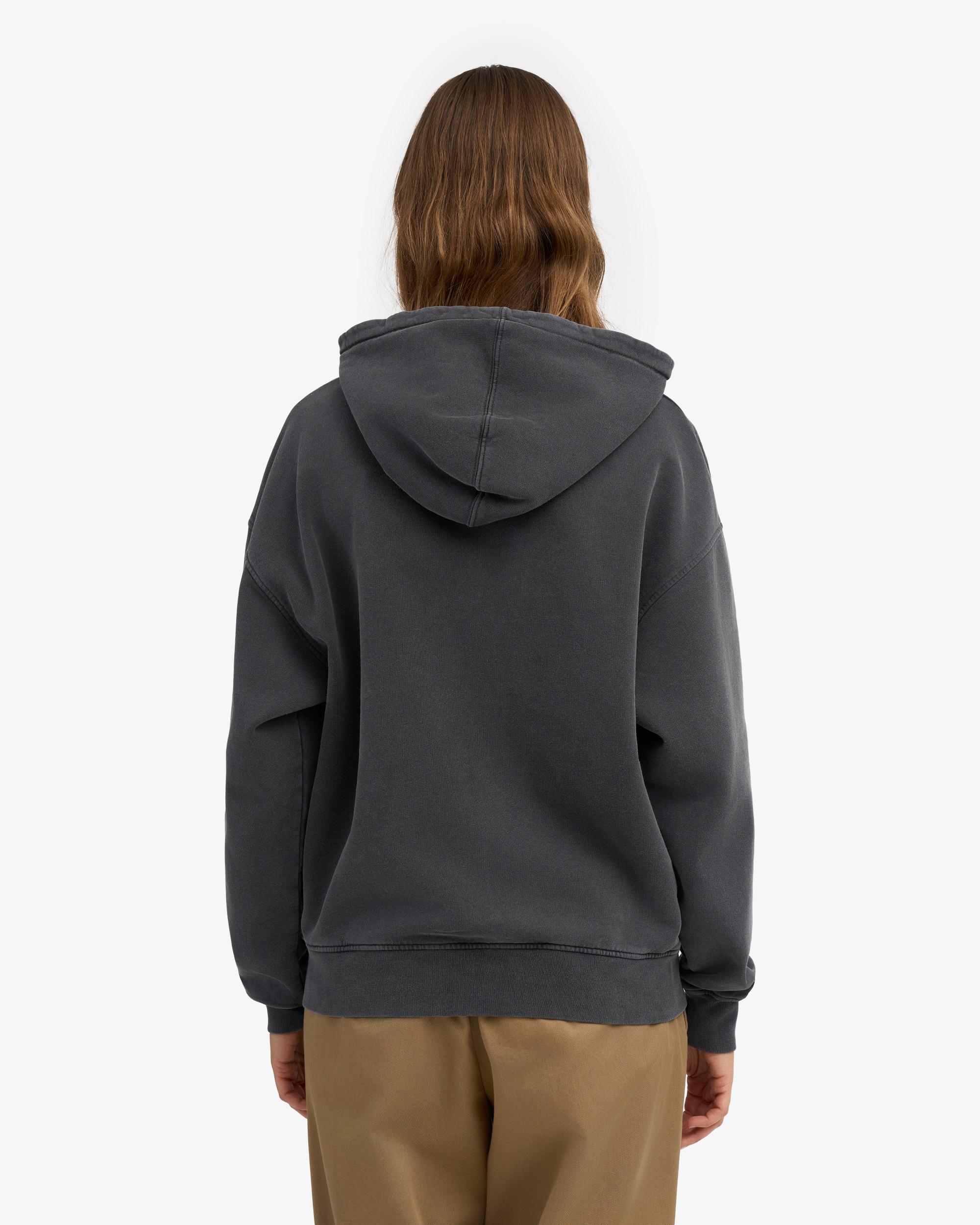 Organic Oversized Zip Hood - Ivory White Product Image