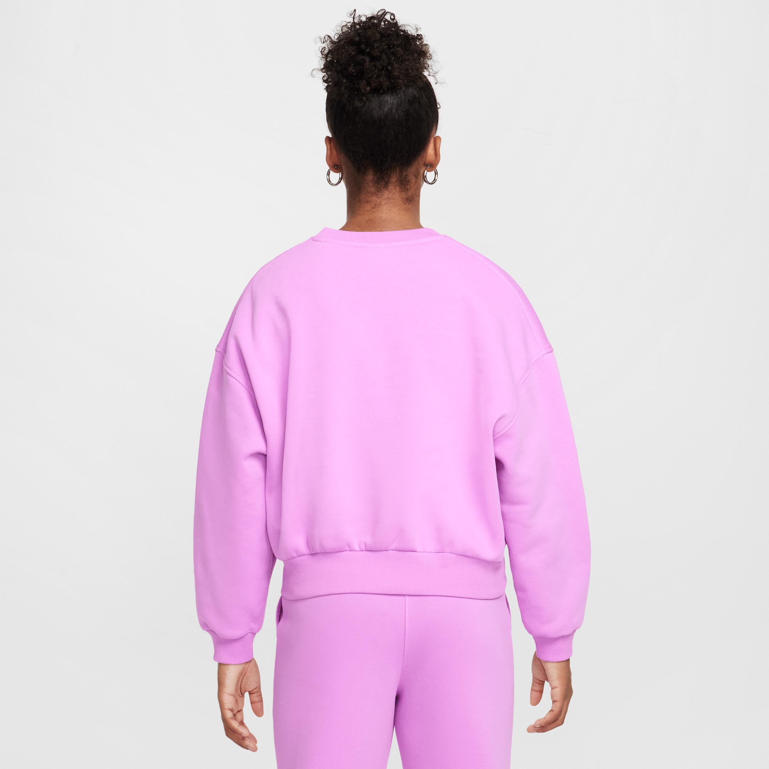 Womens Nike Sportswear Club Fleece Girls Boxy Crew-Neck Sweatshirt Product Image