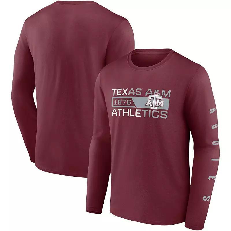Men's Fanatics Branded Maroon Texas A&M Aggies Broad Jump 2-Hit Long Sleeve T-Shirt, Size: Small, Red Product Image