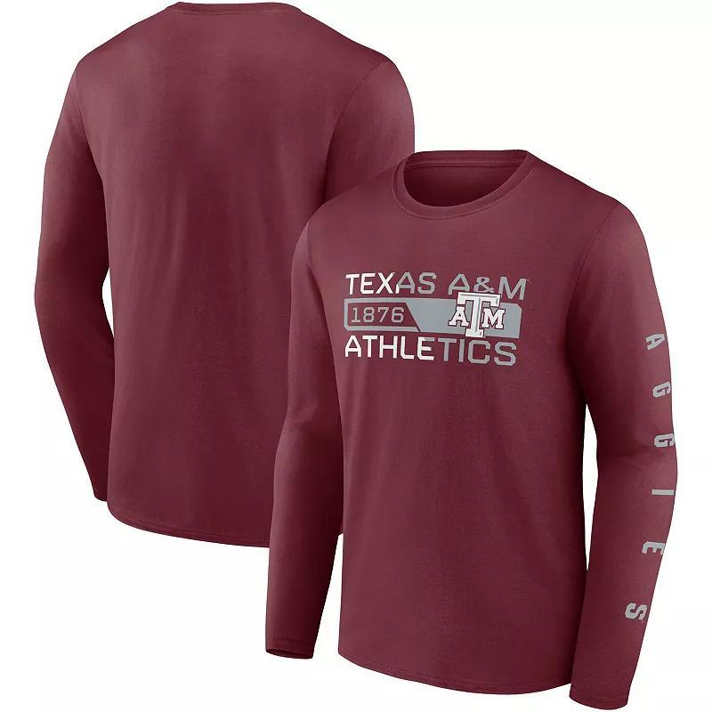 Men's Fanatics Branded Maroon Texas A&M Aggies Broad Jump 2-Hit Long Sleeve T-Shirt, Size: Small, Red Product Image