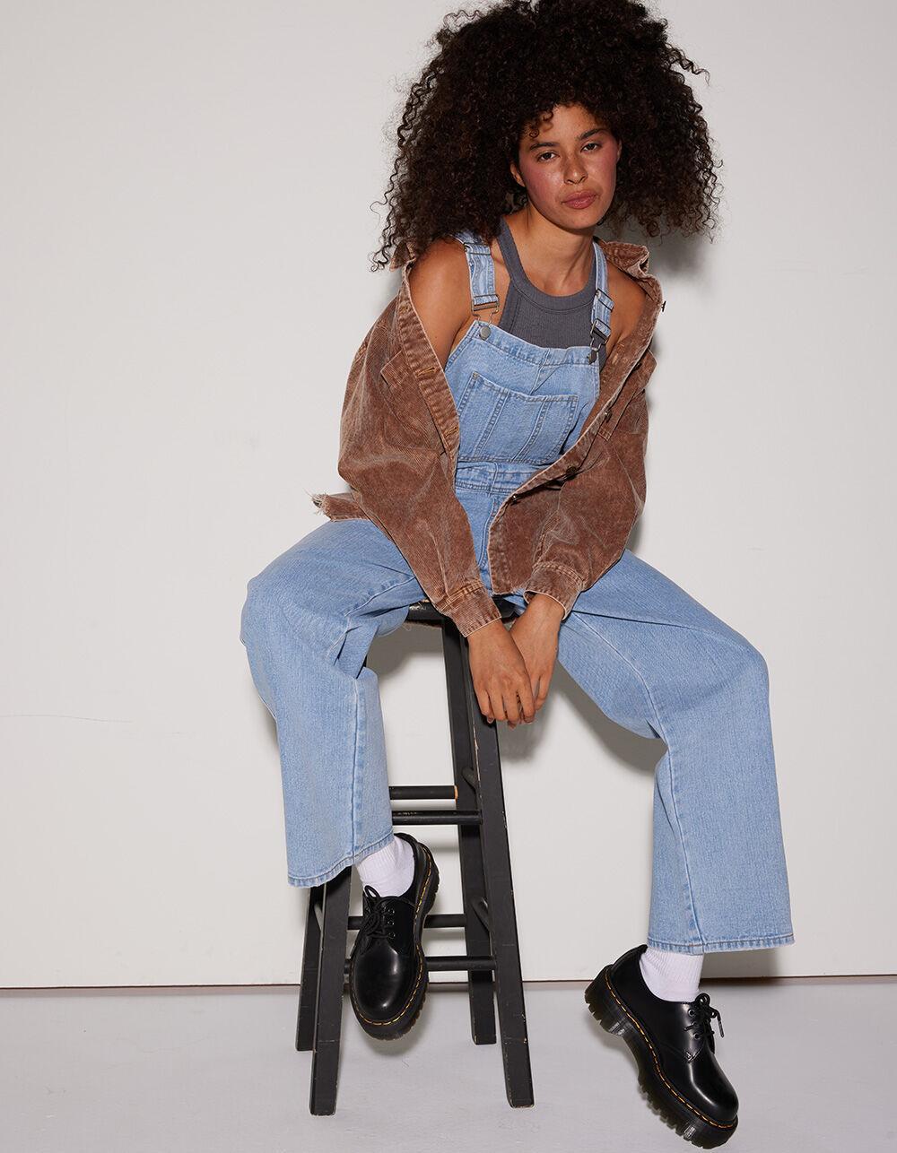 RSQ Womens Boyfriend Denim Overalls - LIGHT VINTAGE Product Image