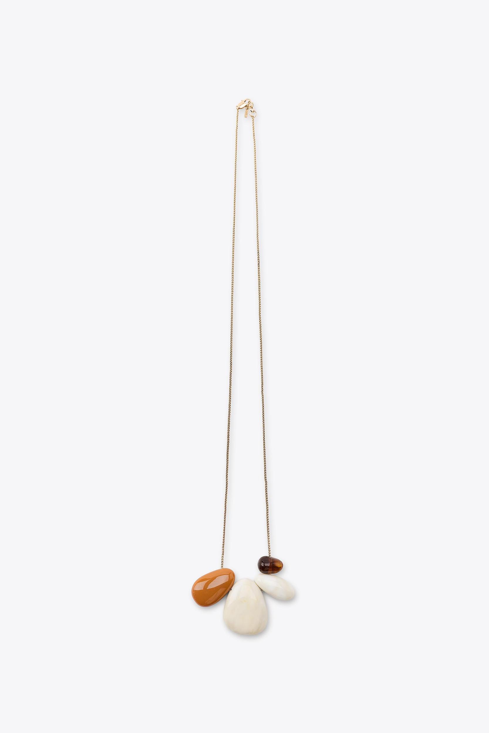 RESIN STONE CHAIN NECKLACE Product Image