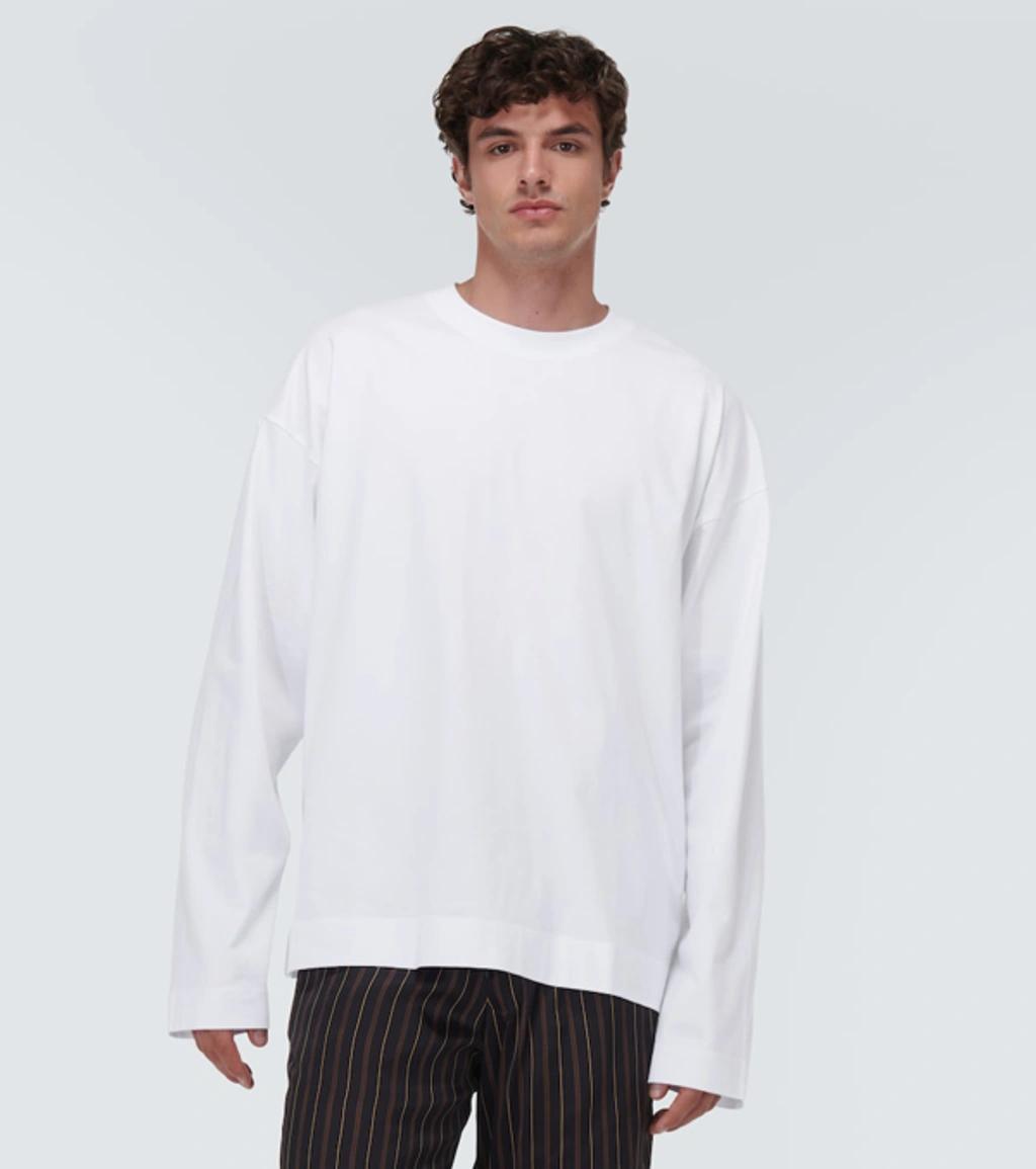 DRIES VAN NOTEN Hegland Cotton Jersey T-shirt In White Product Image