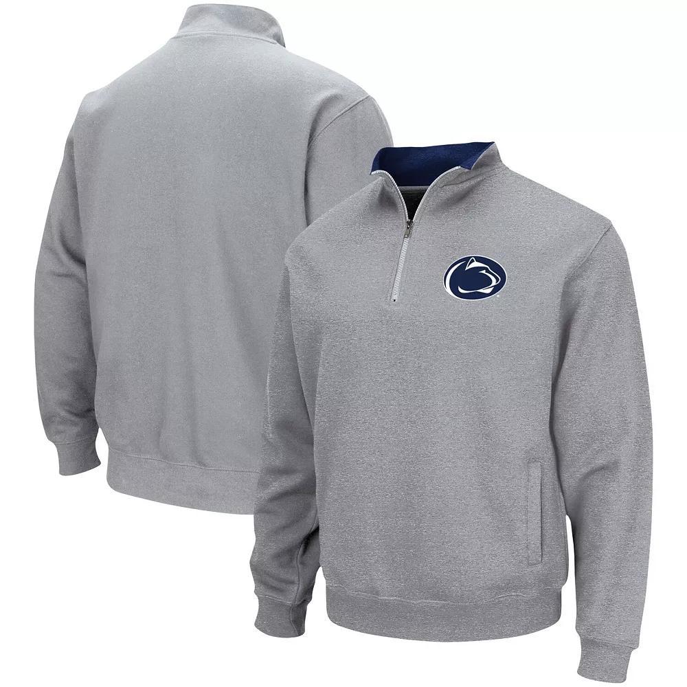 Men's Colosseum Heathered Gray Air Force Falcons Tortugas Team Logo Quarter-Zip Jacket, Size: 2XL, Afa Grey Product Image