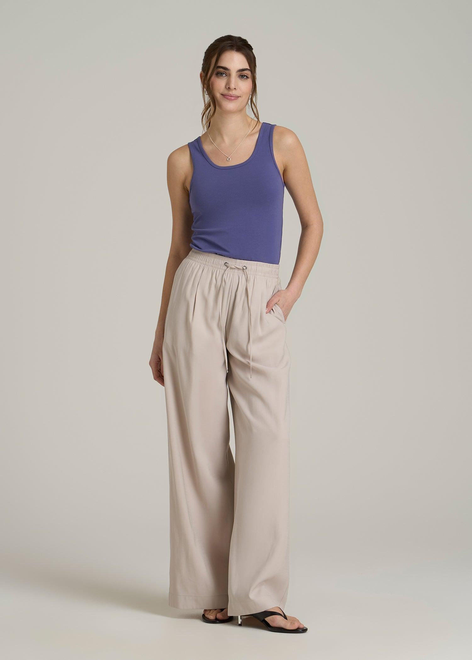 Slim Fit Jersey Tank Top for Tall Women in Future Dusk Female Product Image