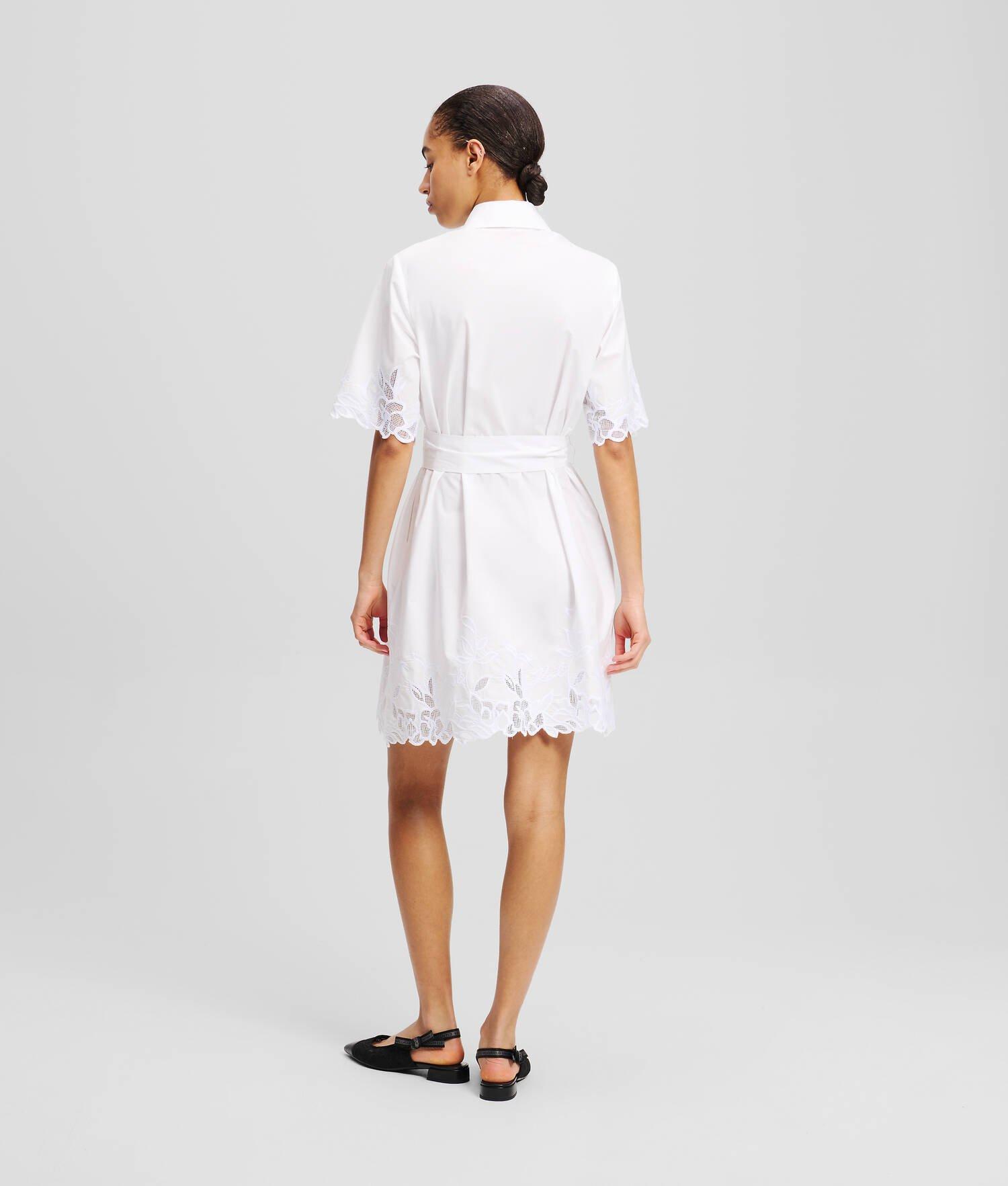 CUT-OUT EMBROIDERY SHIRT DRESS Product Image