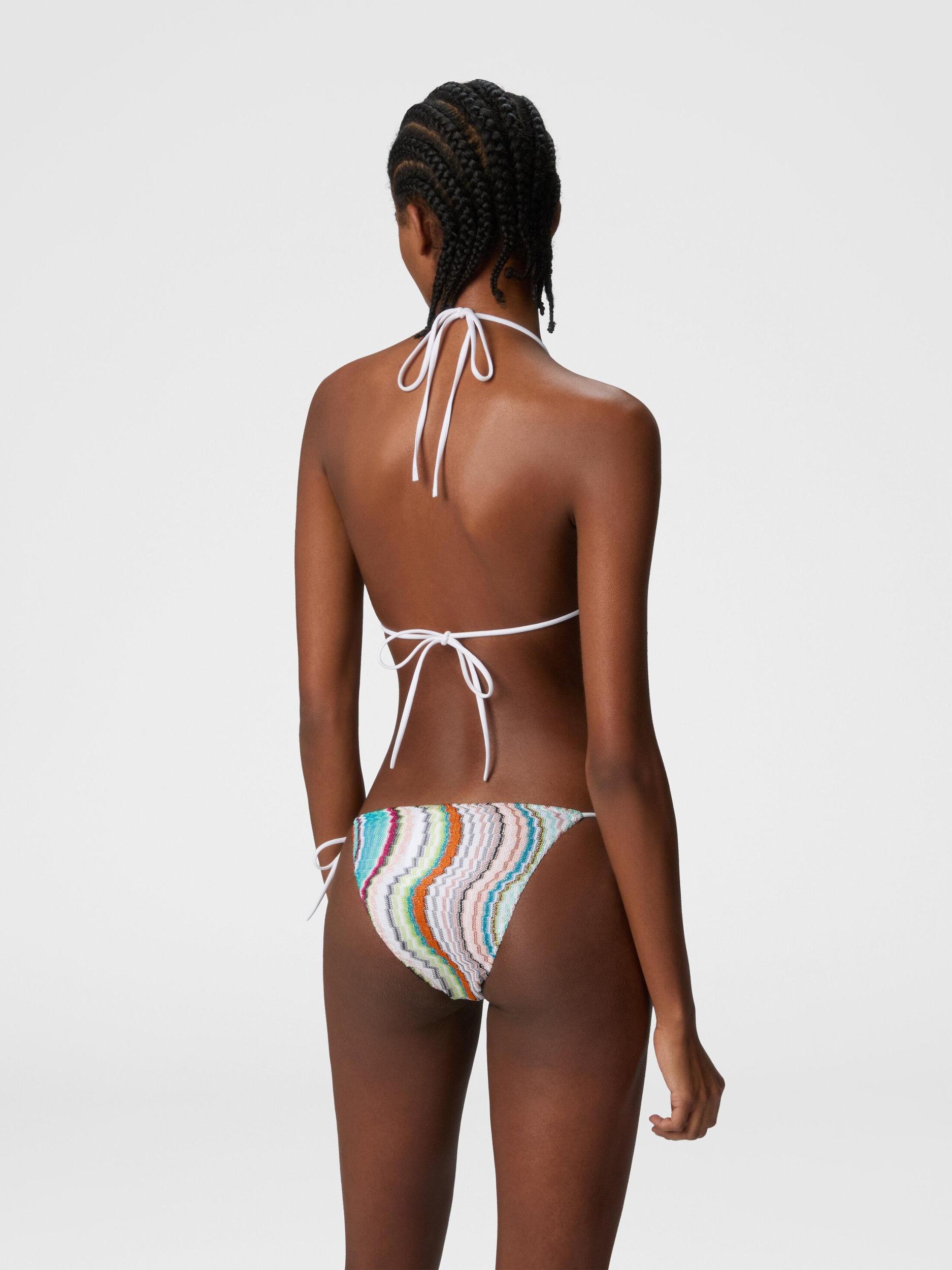 Triangle bikini with lamé wave motif Product Image