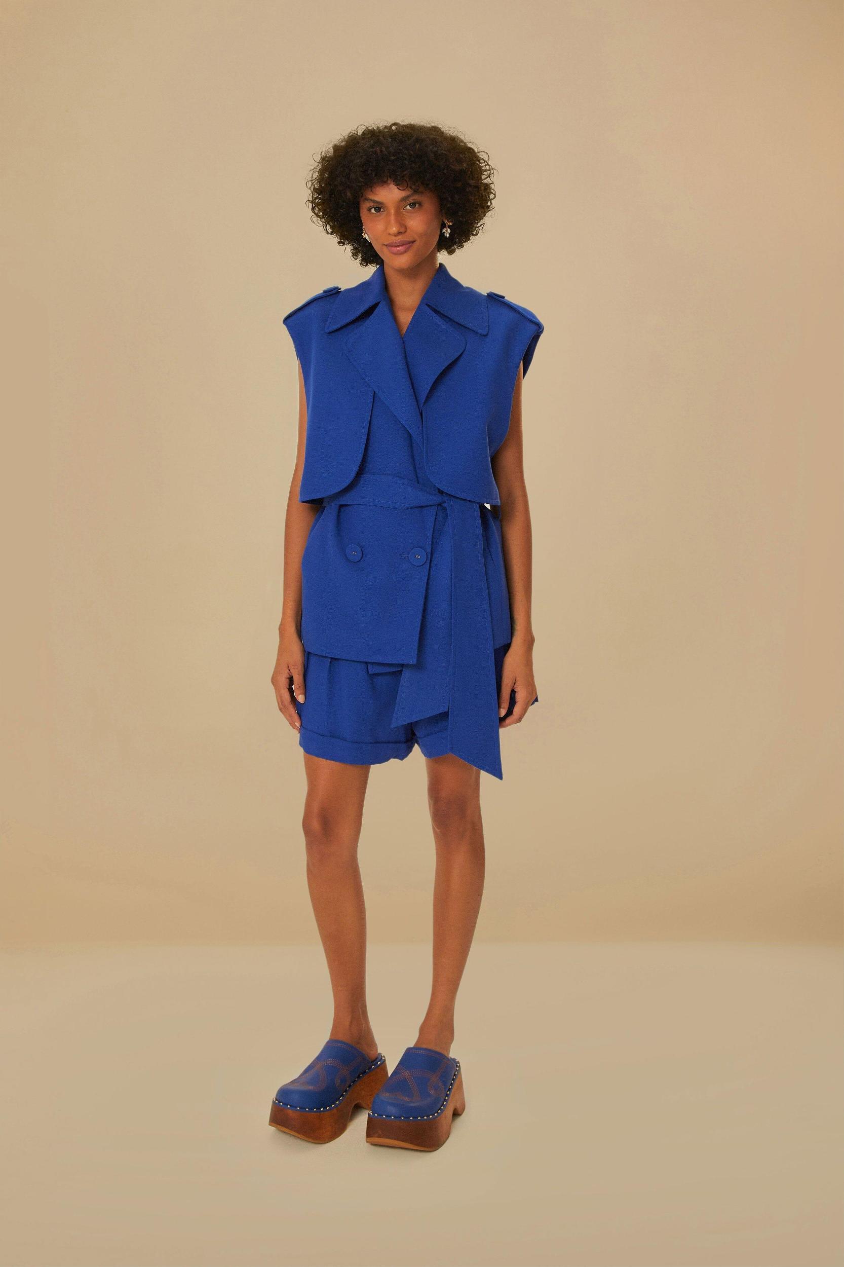 Navy Blue Vest, NAVY BLUE / XXS Product Image