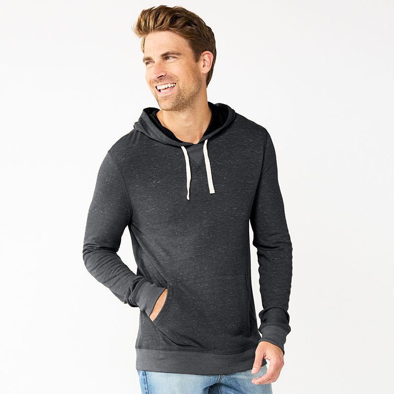 Men's Sonoma Goods For Life® Double-Knit Hoodie, Size: XXL, Black Product Image