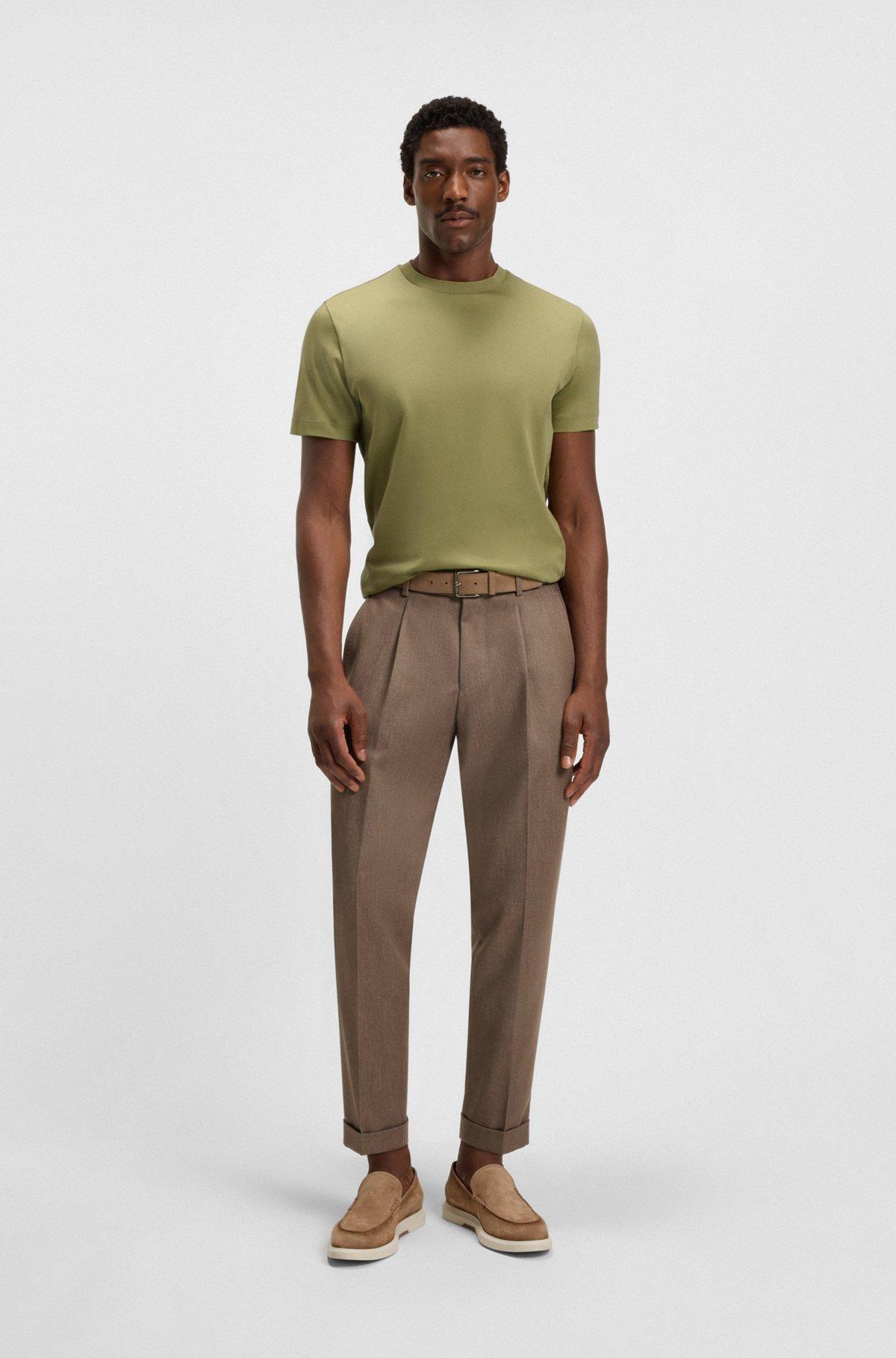 Regular-fit T-shirt in mercerized cotton Product Image