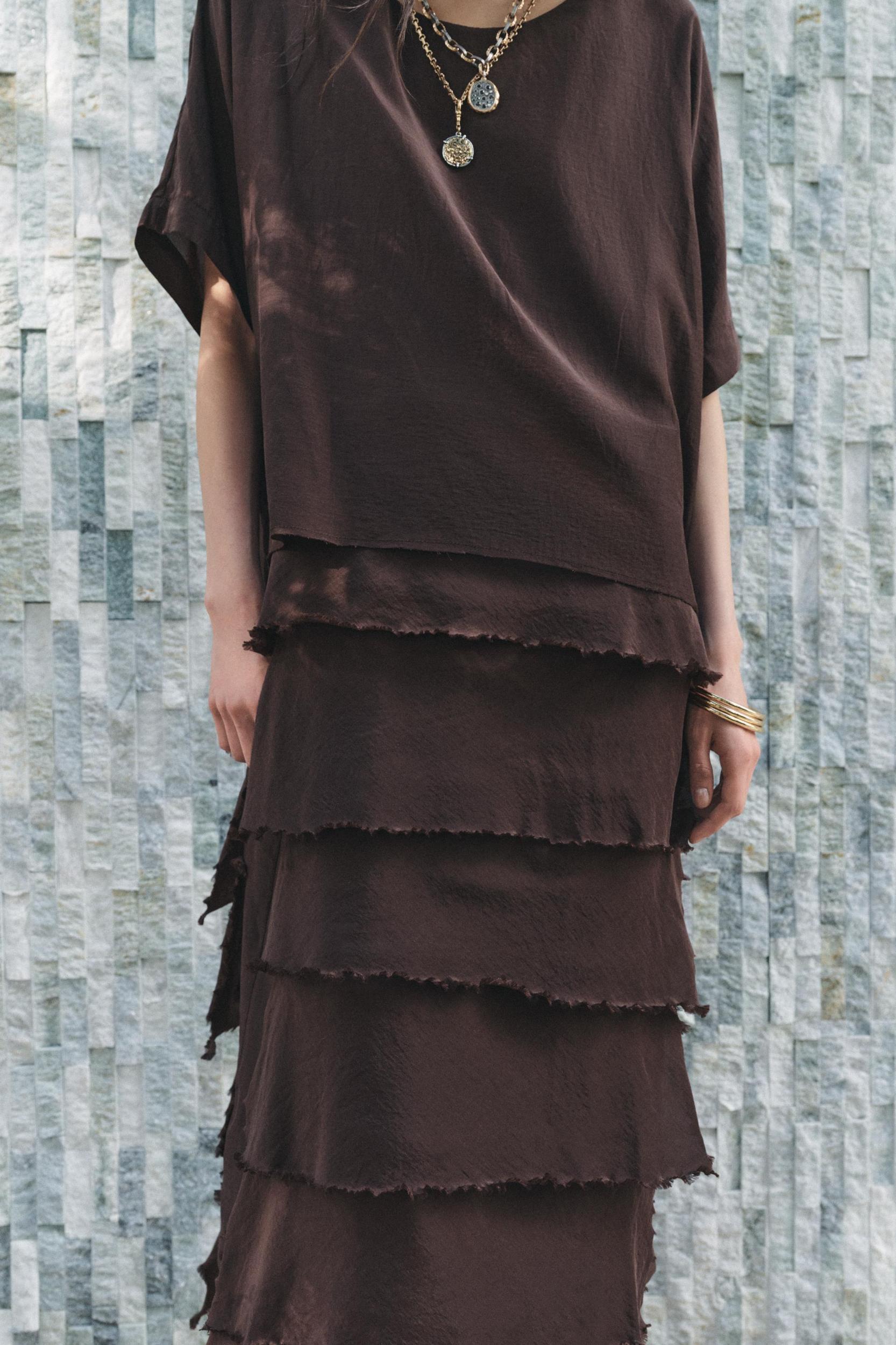 RUFFLED DRESS ZW COLLECTION Product Image