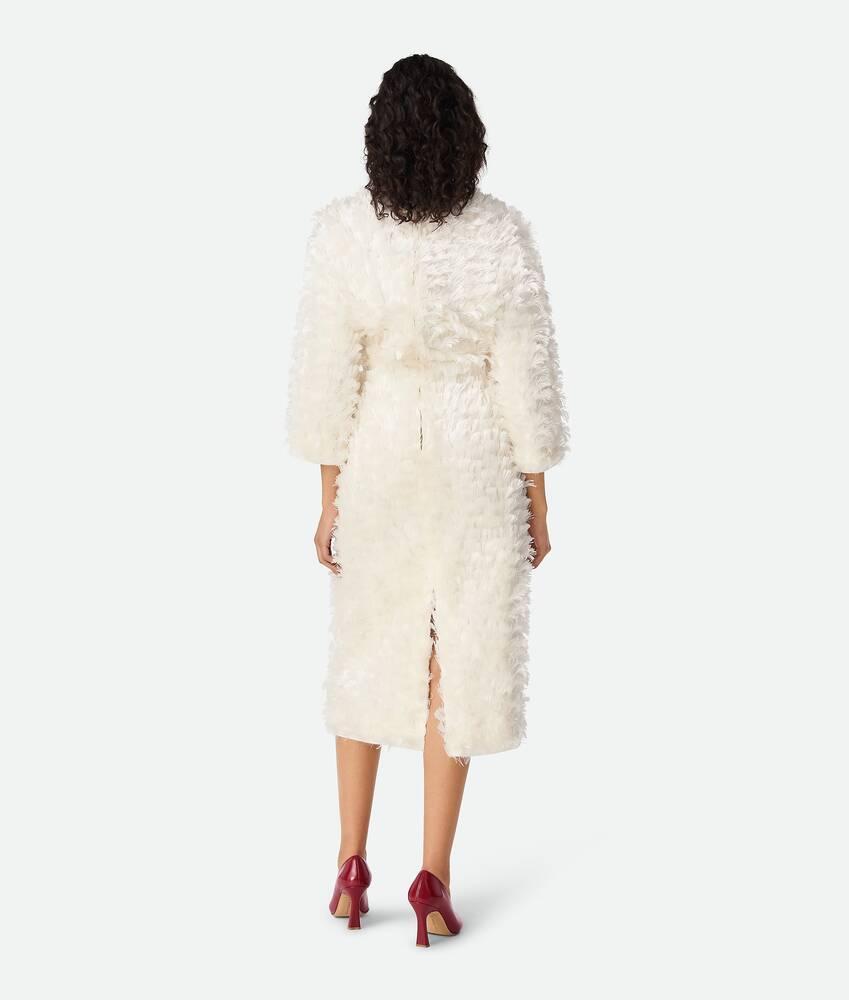 Women's Viscose Fil Coupe Dress in White Product Image