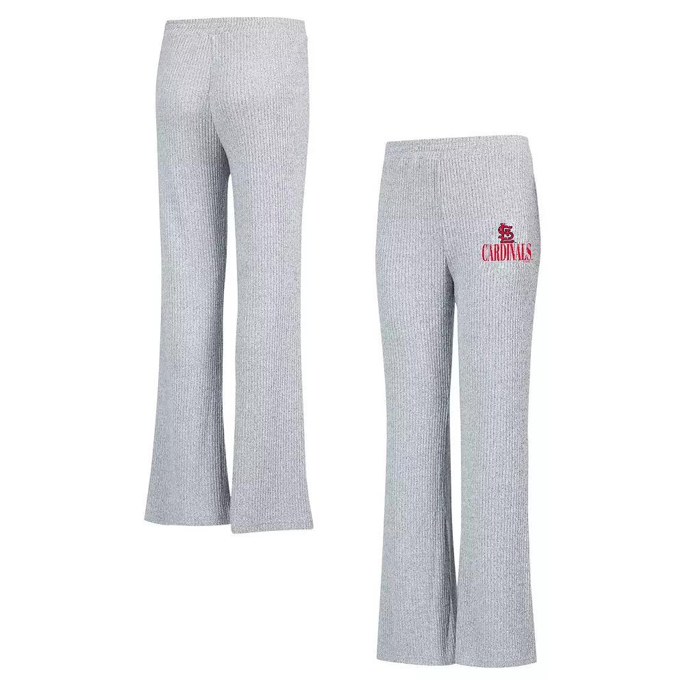 Women's Concepts Sport Gray St. Louis Cardinals Juniper Rib Knit Flare Sleep Pants, Size: Medium, Grey Product Image