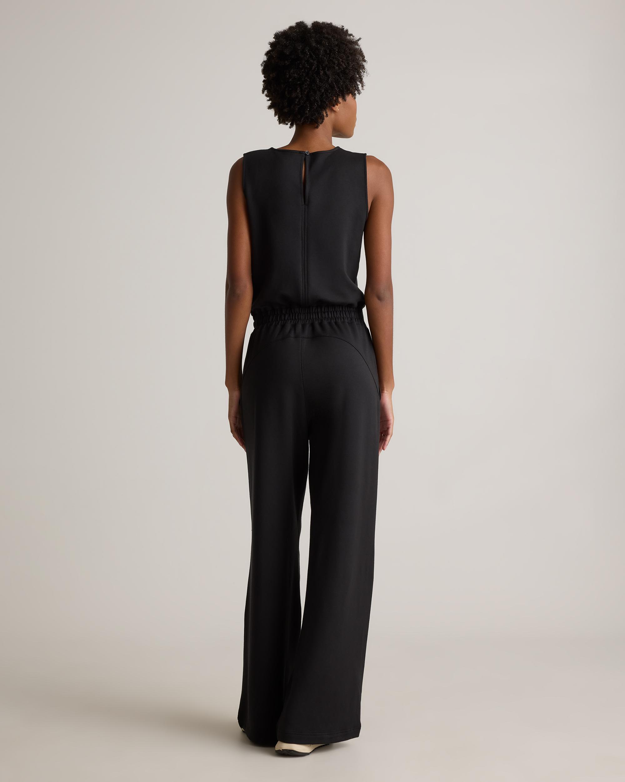 Quince | Women's SuperSoft Fleece Sleeveless Wide Leg Jumpsuit Size XS, Lenzing Modal Product Image