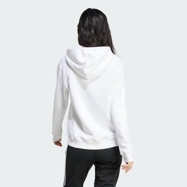 adidas Essentials Big Logo Regular Fleece Hoodie Sandy Pink XL Womens Product Image