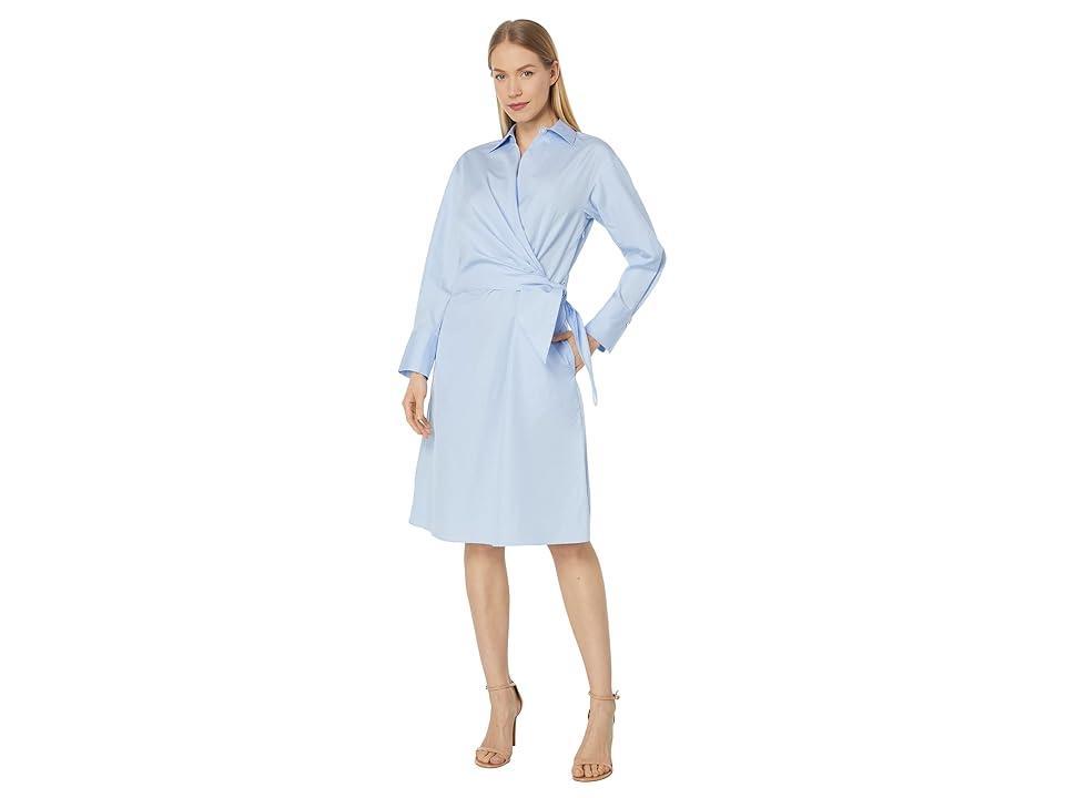 Womens Wrap Tie-Waist Shirtdress Product Image
