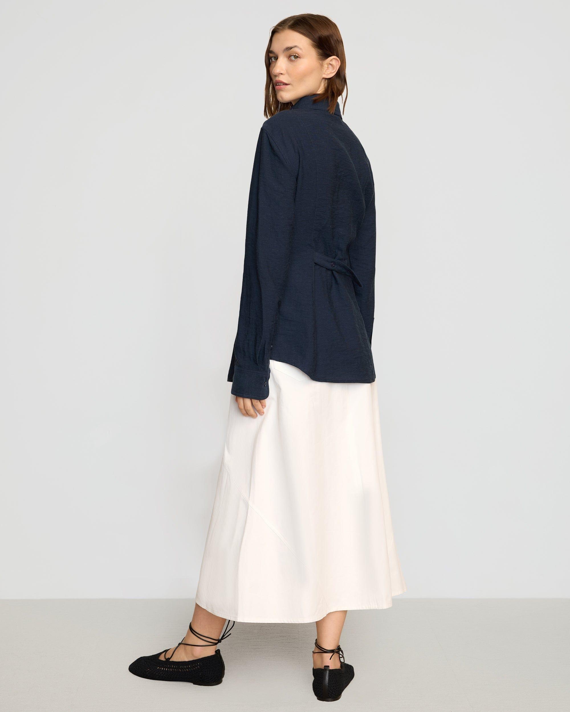 Leyton Cinch-Waist Button-Back Shirt Product Image