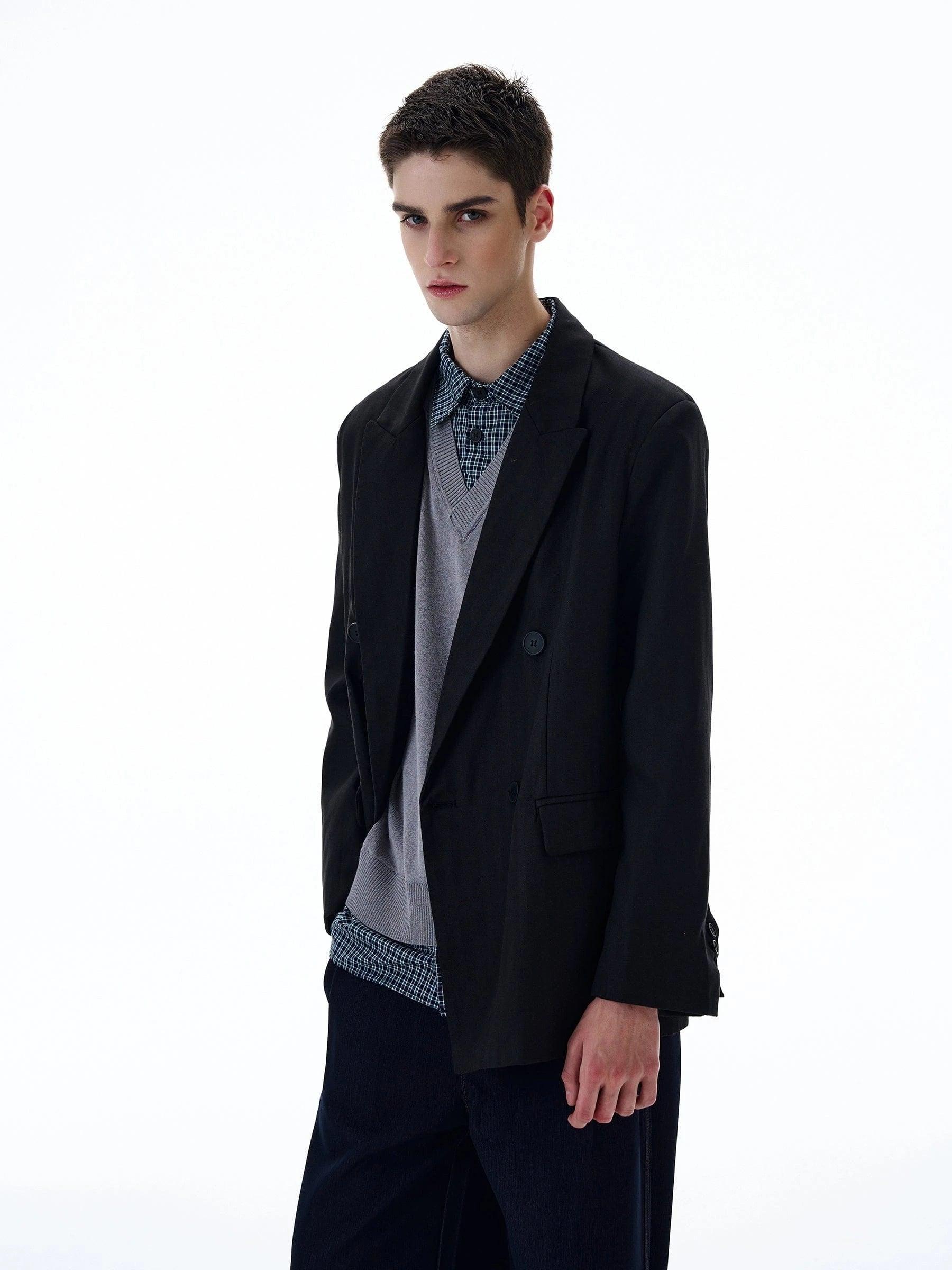 RT No. 20011 BLACK SUIT BLAZER JK Product Image