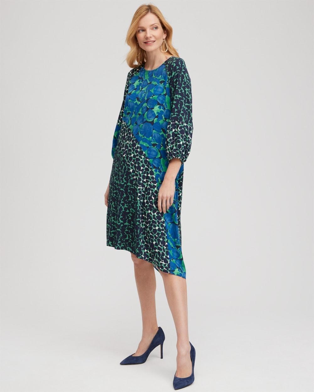 Twill Asymmetrical Midi Dress Product Image