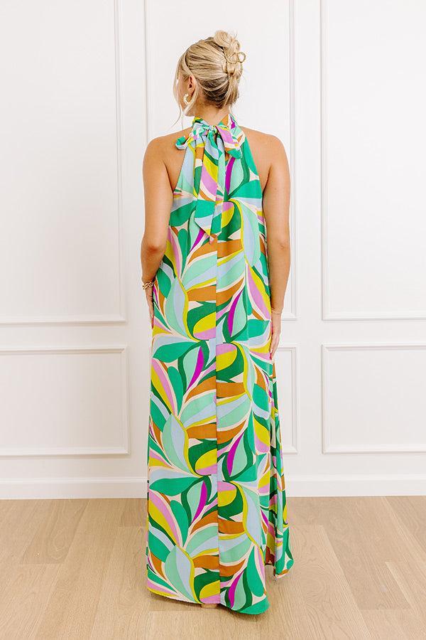 Feel The Groove Maxi Dress in Green Product Image