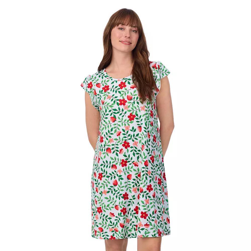 Women's Draper James Ruffle Sleepshirt, Size: XL, Lt Blue Field Flower Product Image