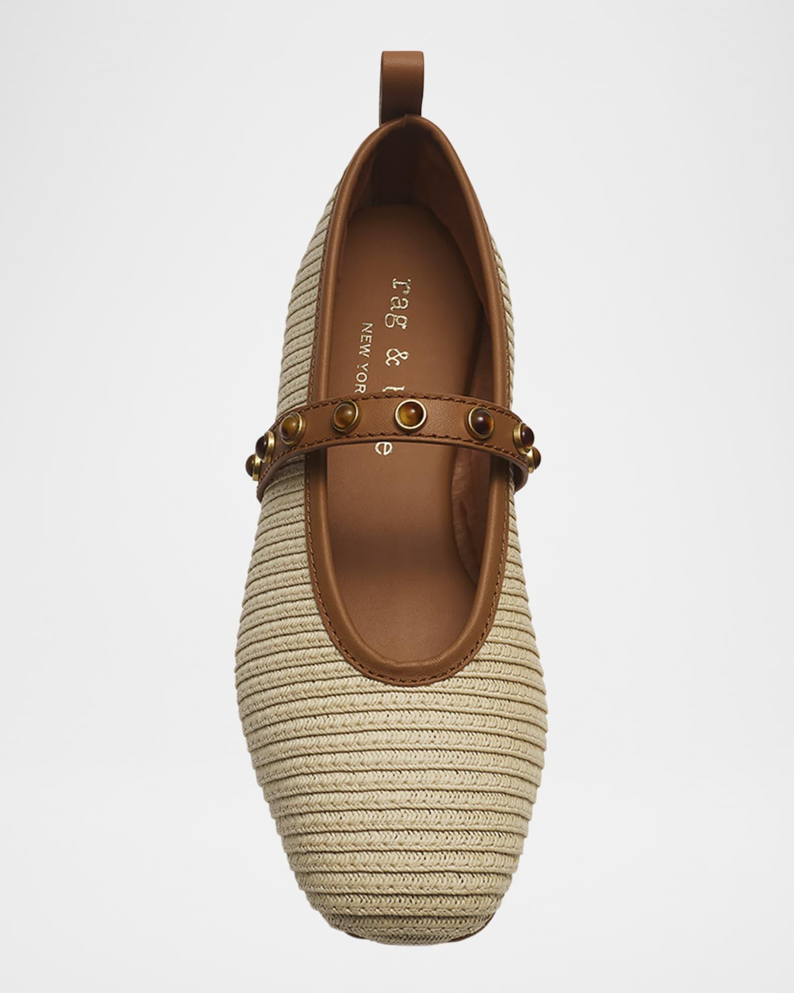 Cabochon Spire Mary Jane Ballerina Flats Product Image