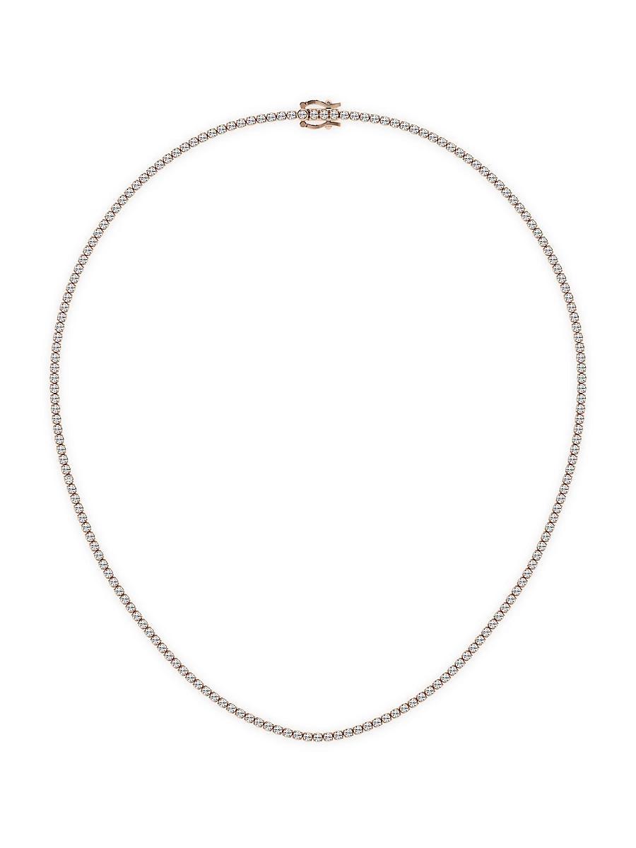 Womens 14K Rose Gold & Lab-Grown Diamond Tennis Necklace/5.00-20.00 TCW Product Image