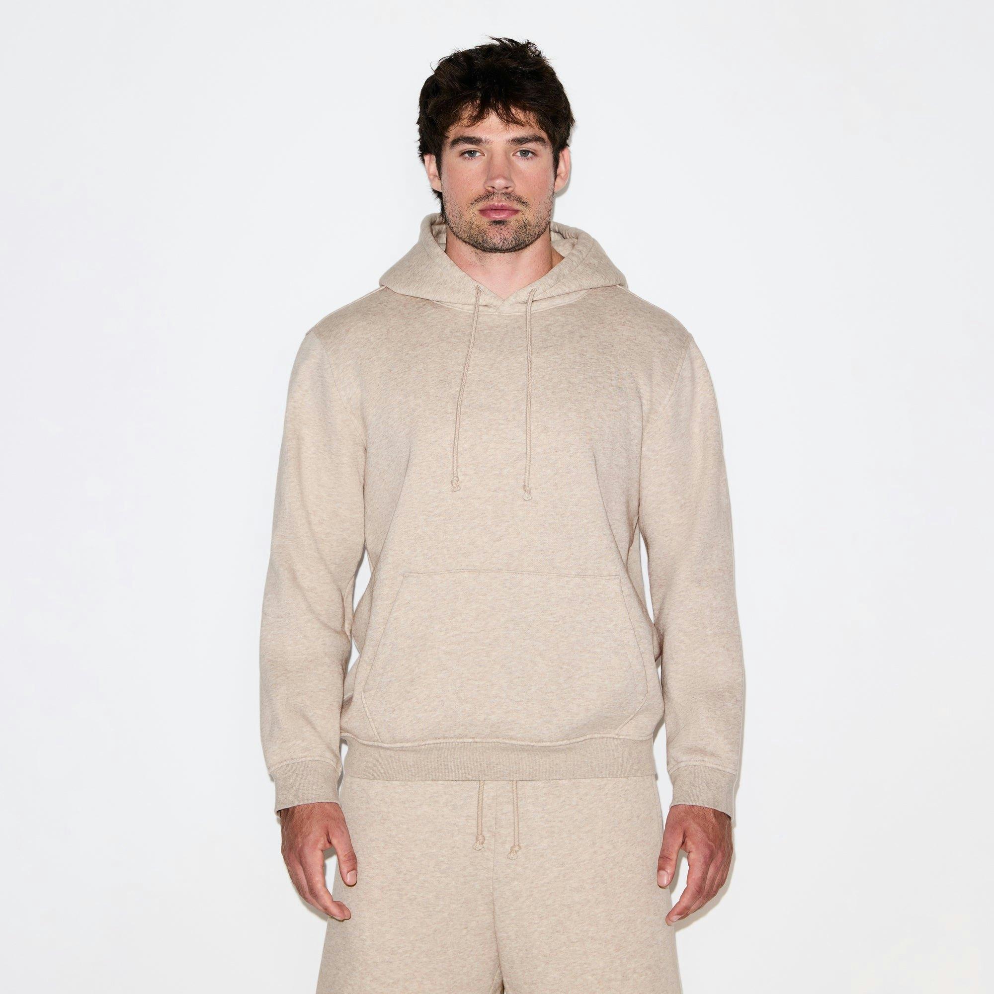 FLEECE LOUNGE MENS RELAXED ZIP UP HOODIE | DESERT HEATHER Product Image