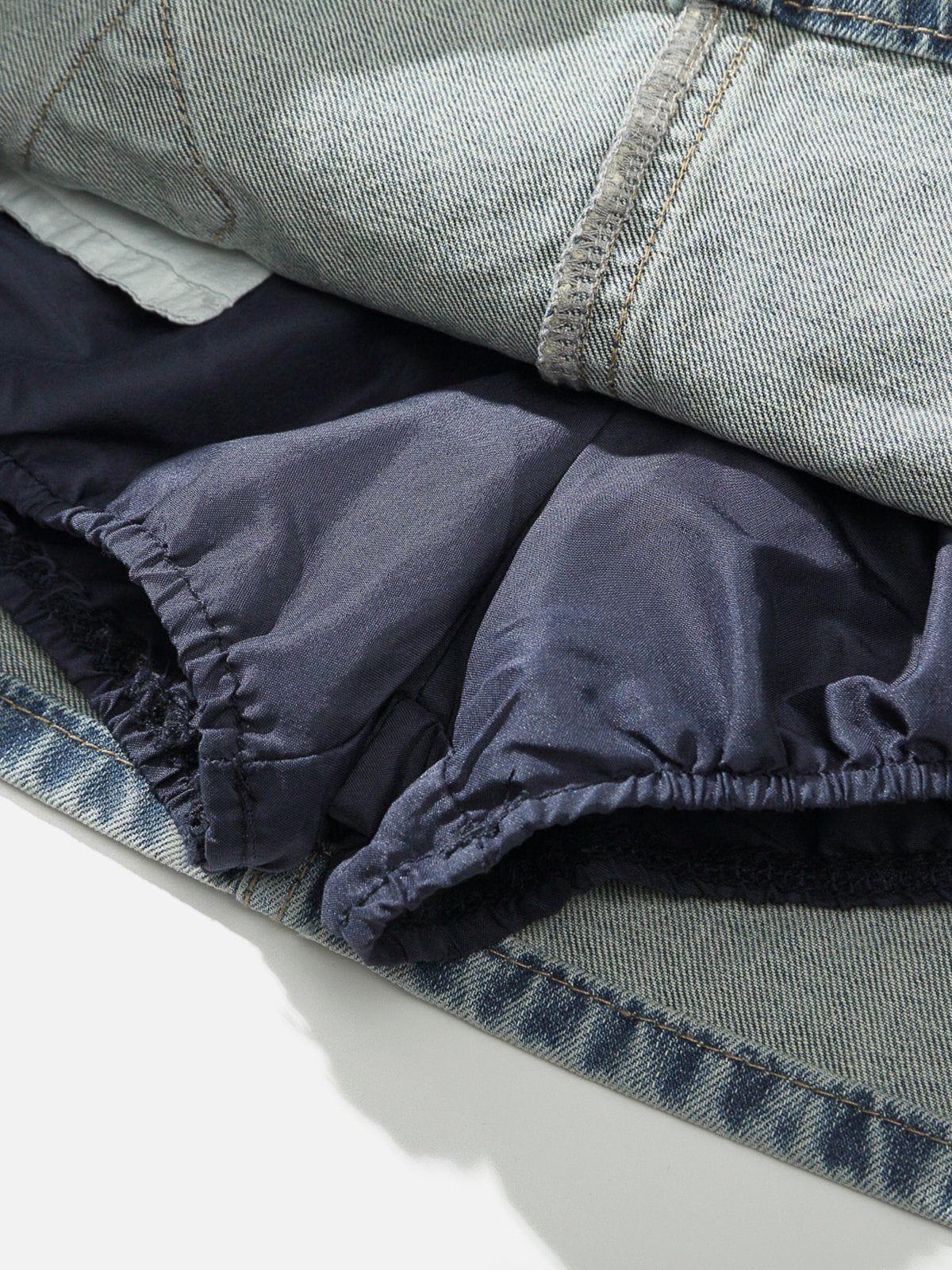 Aelfric Eden Bow Washed Denim Skirt Female Product Image