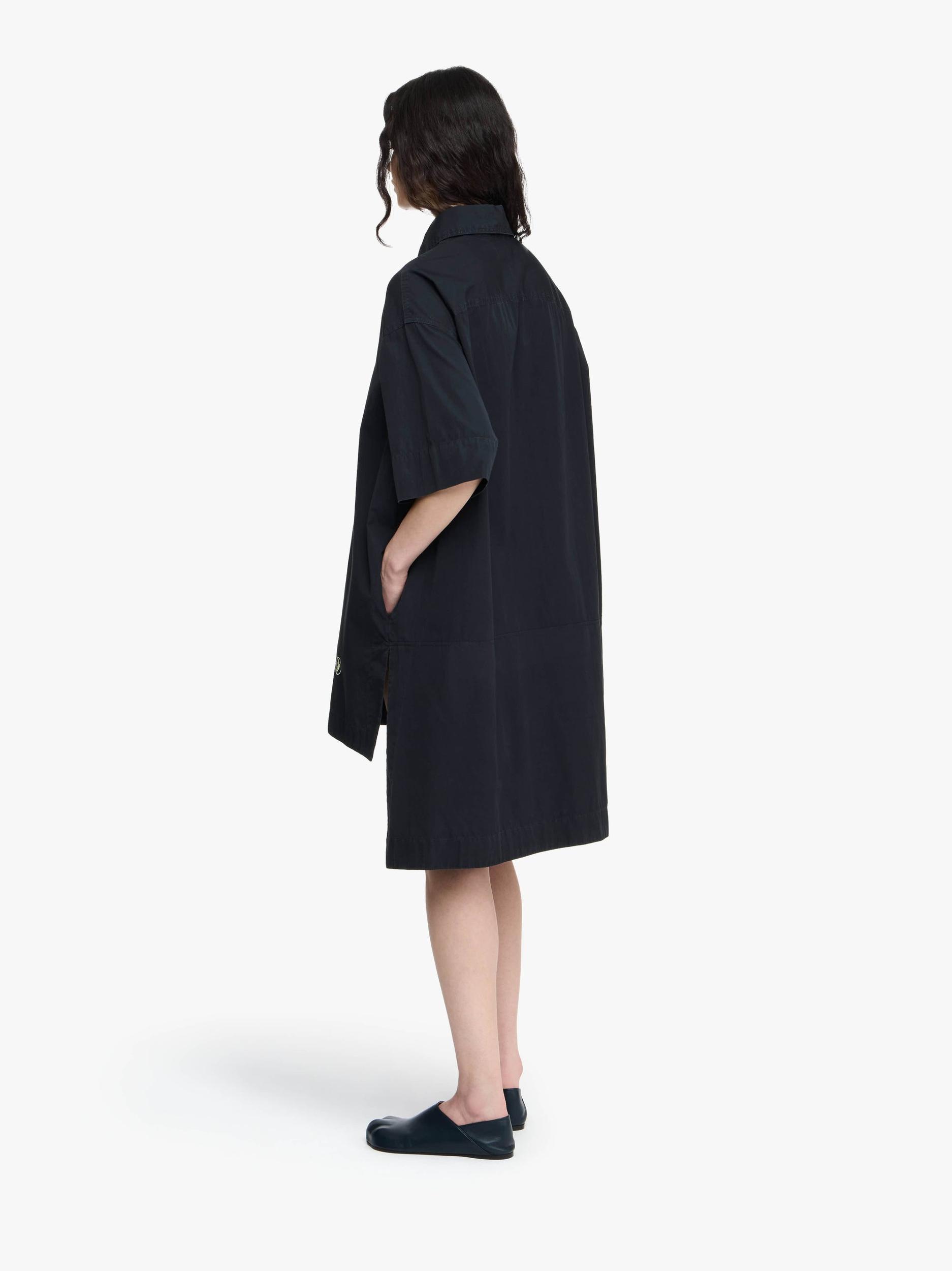SHORT SLEEVE STEP HEM SHIRT DRESS Product Image