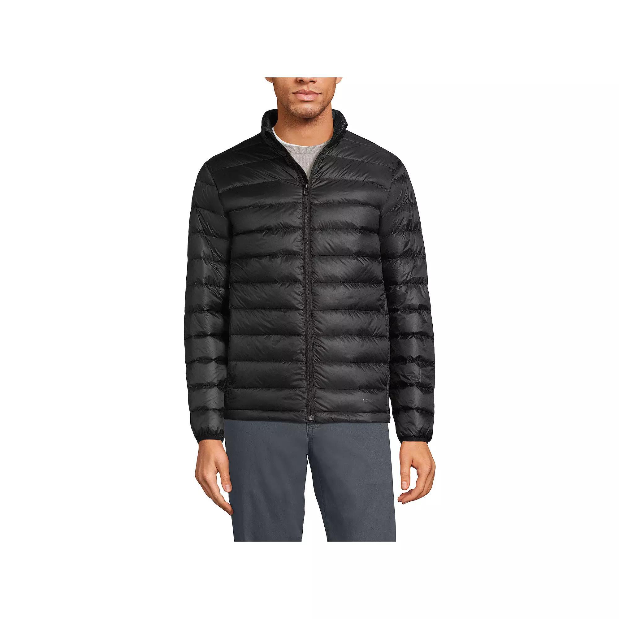 Men's Lands' End Wanderweight Down Mockneck Puffer Jacket, Size: XXL, Radiant Blue Product Image