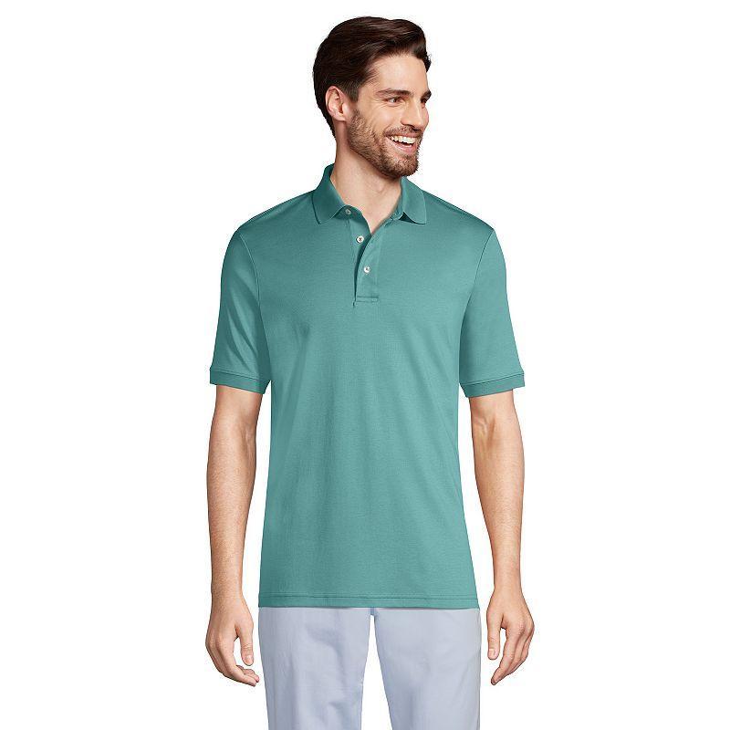 Big & Tall Lands' End Super Soft Supima Polo, Men's, Size: XXL Tall, Pale Grey Blue Product Image