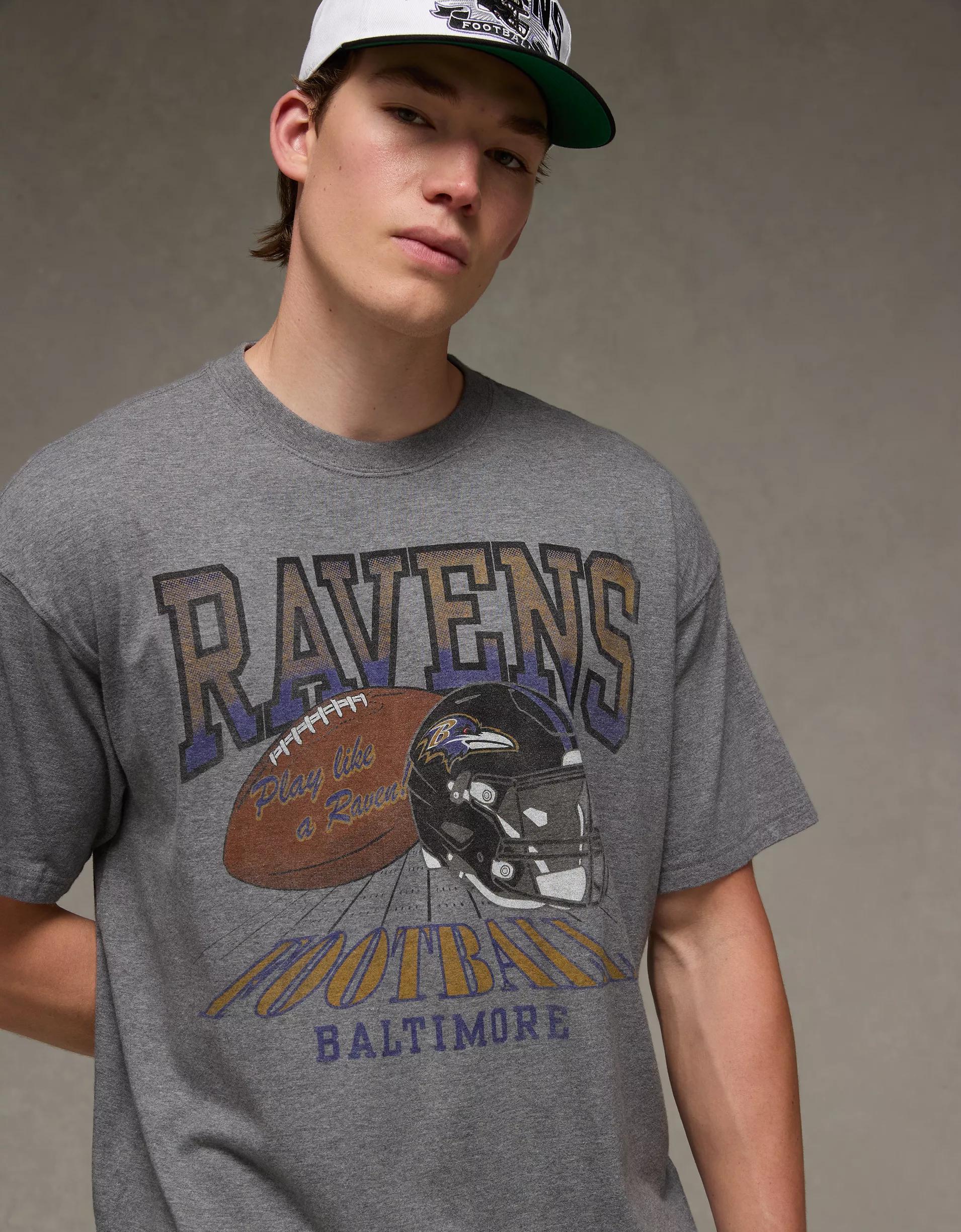 AE Boxy NFL Baltimore Ravens Graphic T-Shirt Product Image