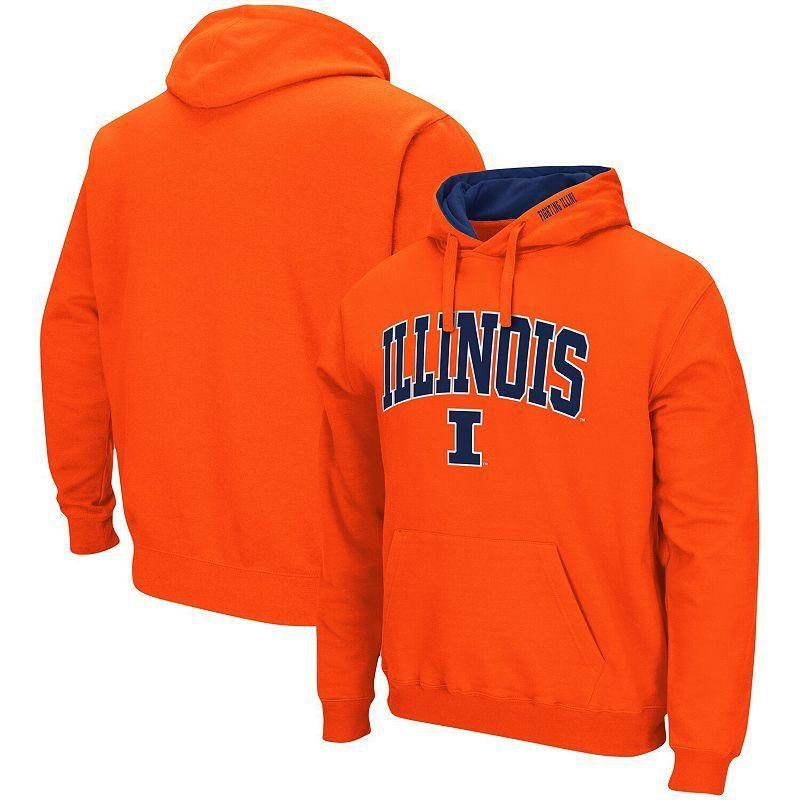 Men's Colosseum Heathered Gray Oregon State Beavers Arch & Logo 3.0 Pullover Hoodie, Size: Medium, Grey Product Image