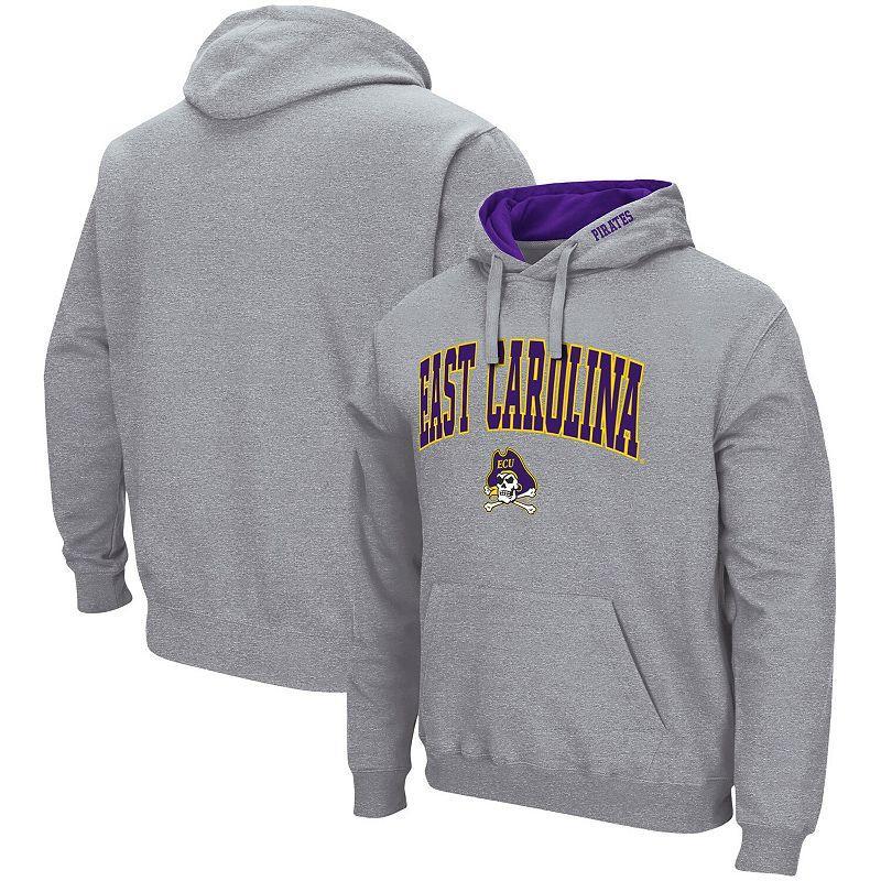 Men's Colosseum Heathered Gray Illinois State Redbirds Arch & Logo 3.0 Pullover Hoodie, Size: Medium, Ils Grey Product Image