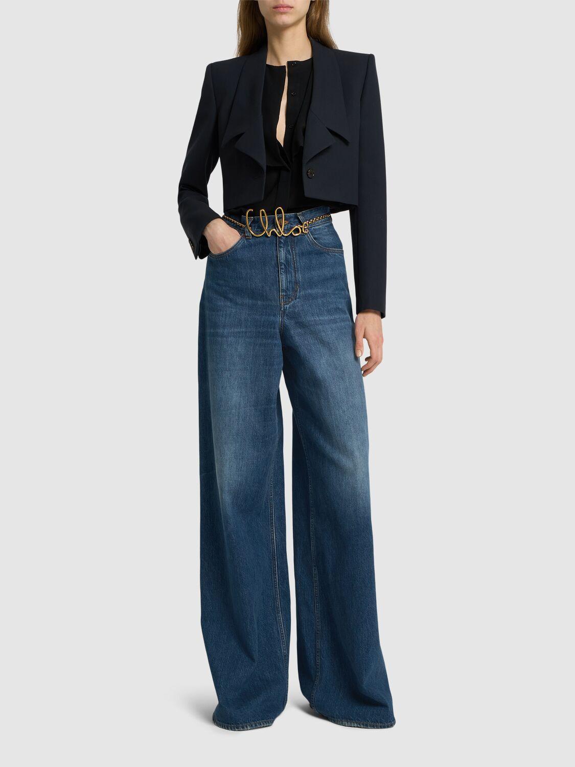 CHLOÉ Iconic  Small Logo Belt In Antique Gold Product Image